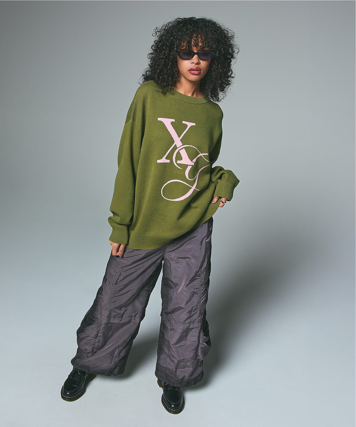 FADED WIDE LEG CARGO PANTS
