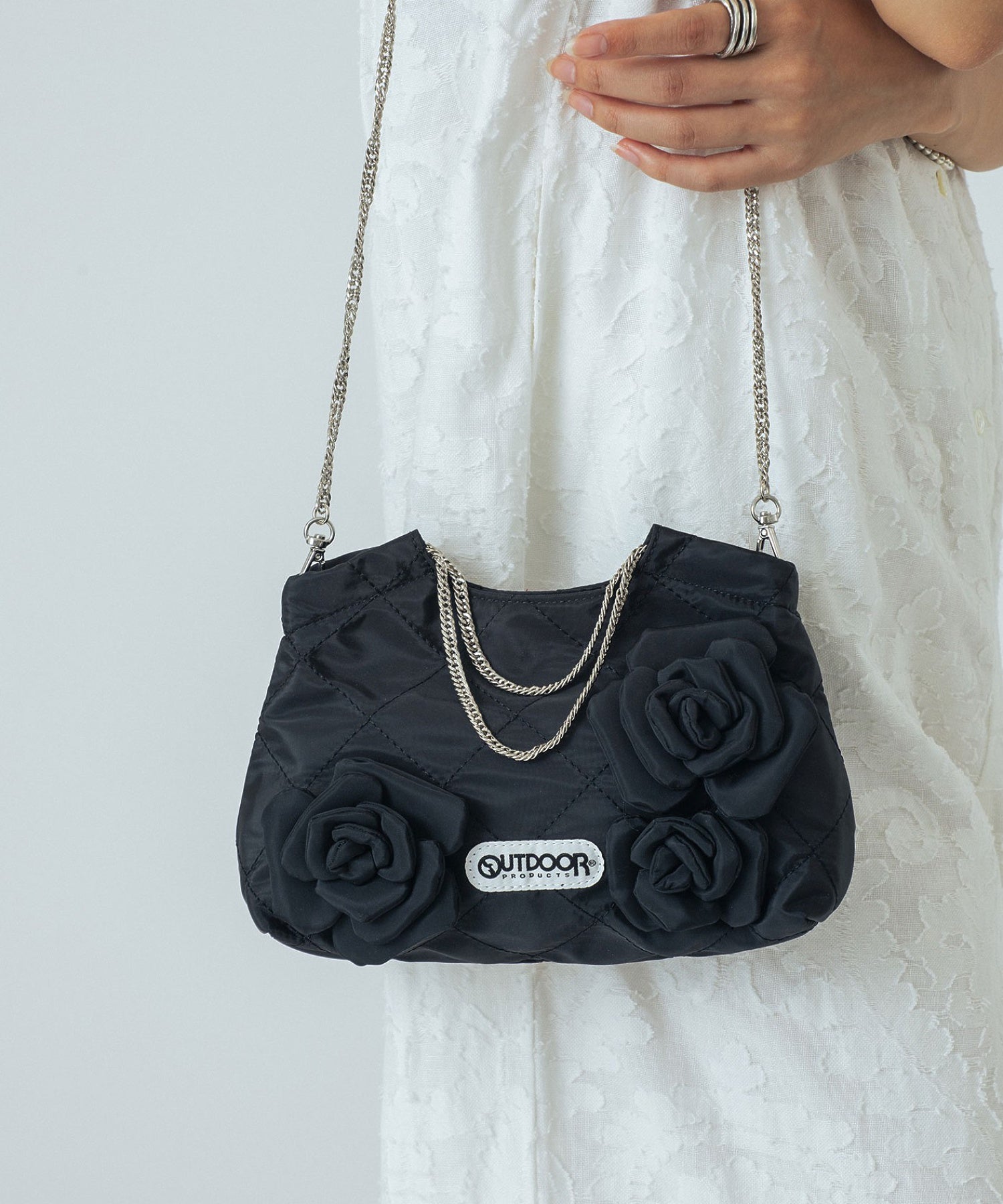 【ROSE BUD別注】OUTDOOR/FLOWER QUILTING MINI BAG