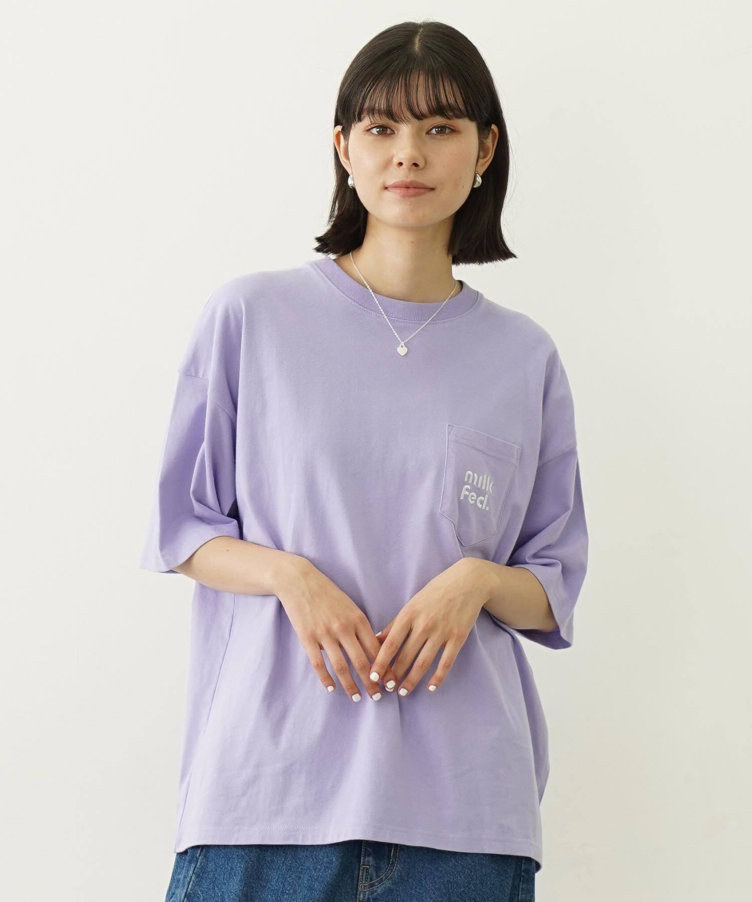 CUT OUT LOGO POCKET WIDE S/S TEE