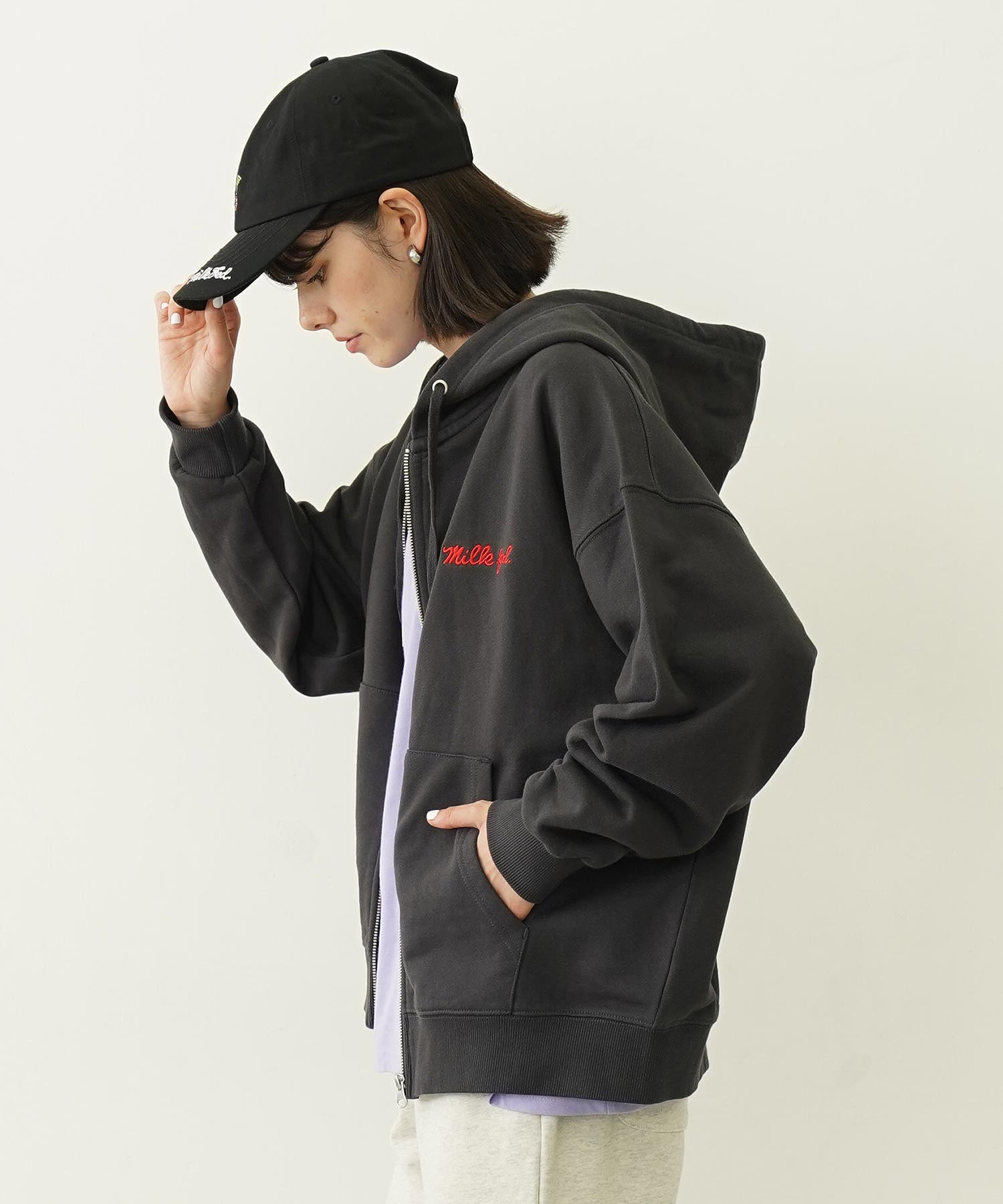 EXTENDED ICING LOGO ZIP UP HOODIE