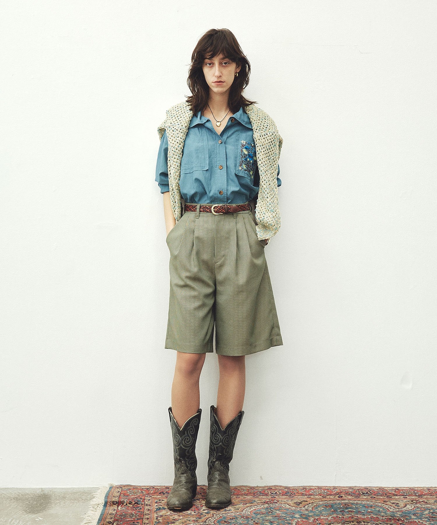 mici/CHECK BERMUDA SHORTS