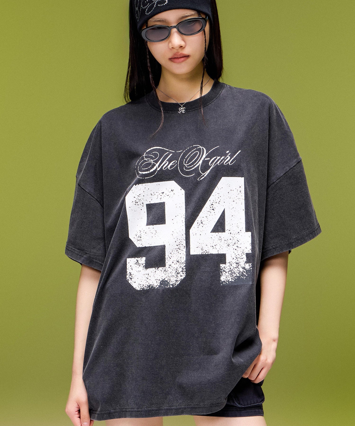 FADED FLOCKY NUMBER S/S TEE DRESS