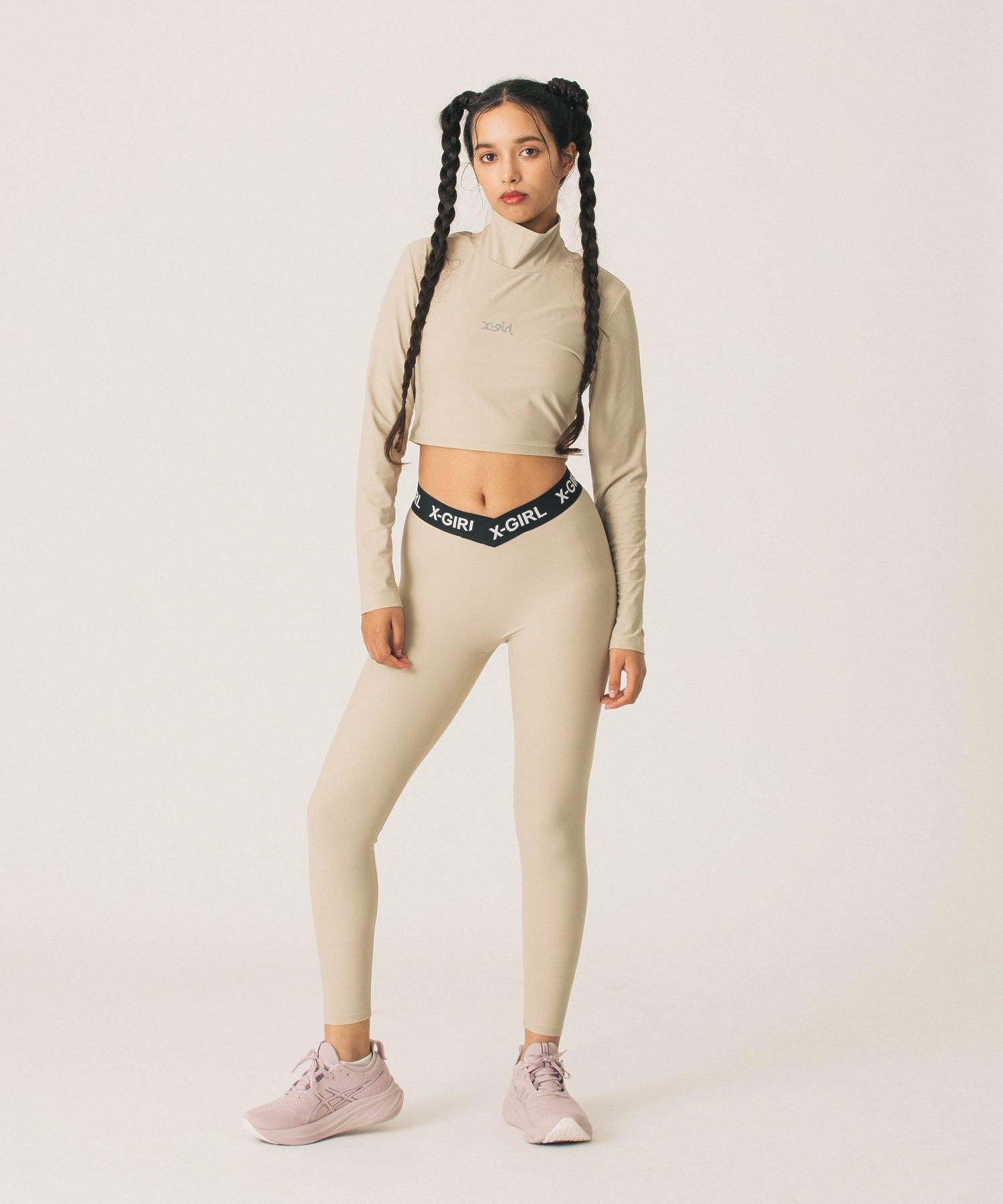 HIGH NECK SHORT LS TOP