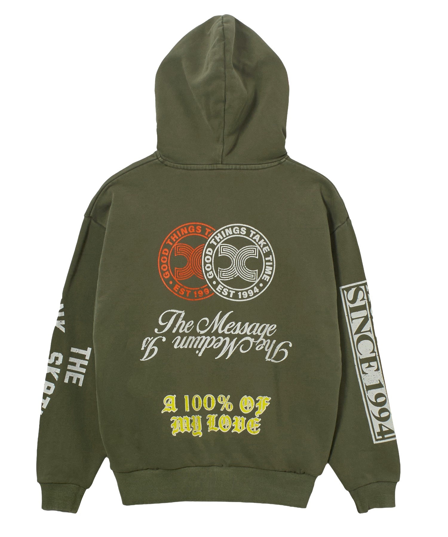 FADED MIX LOGO SWEAT HOODIE