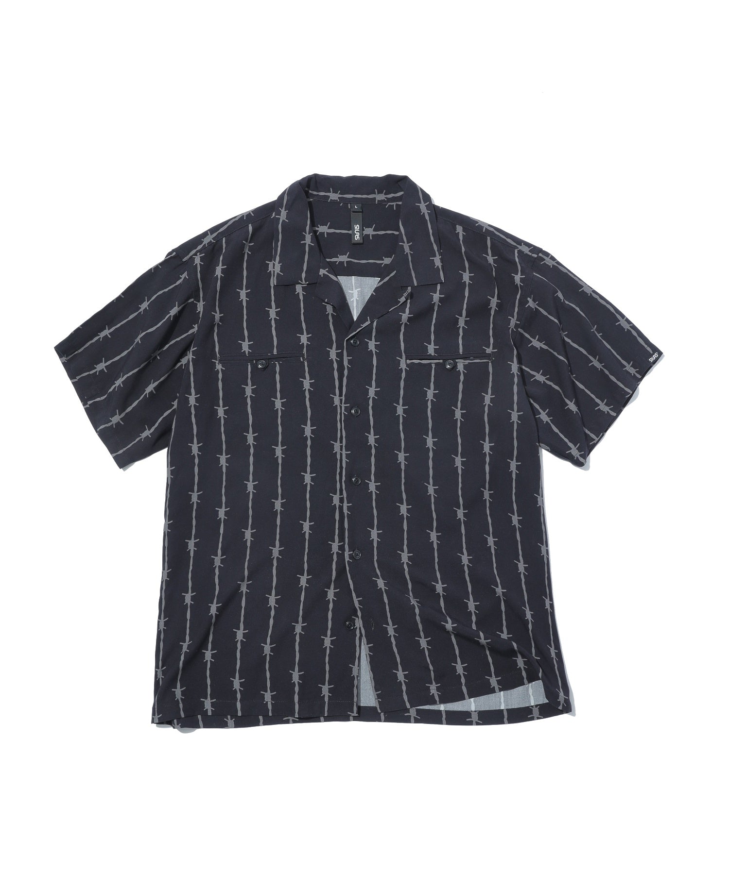 BARBED WIRE S/S OPEN COLLAR SHIRT