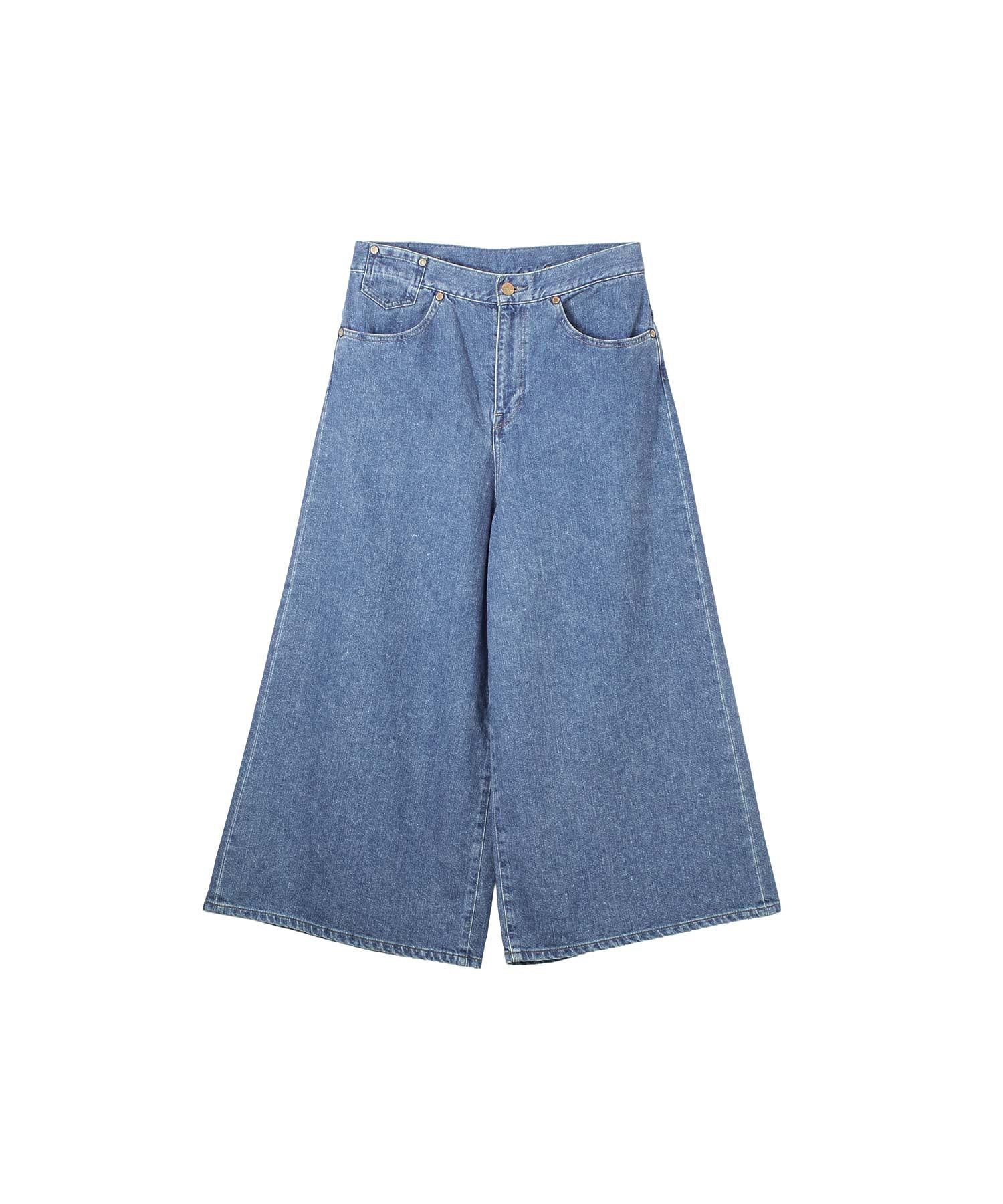 AUTHEN/SILKNIZED DENIM WIDE CROPPED PANT