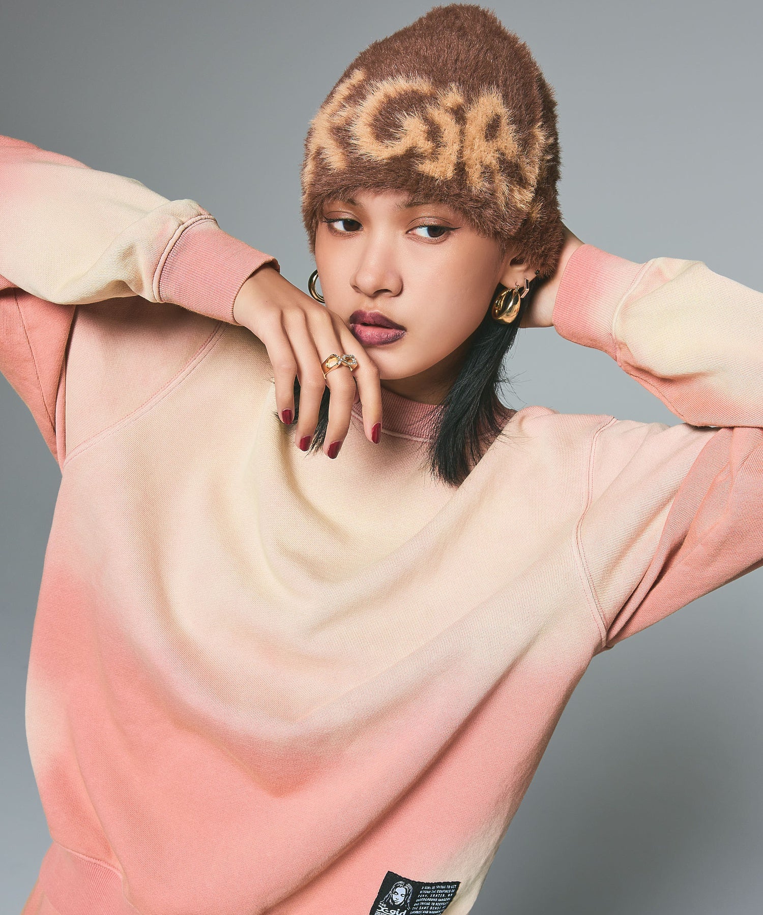 SIGNATURE LOGO SHAGGY BEANIE