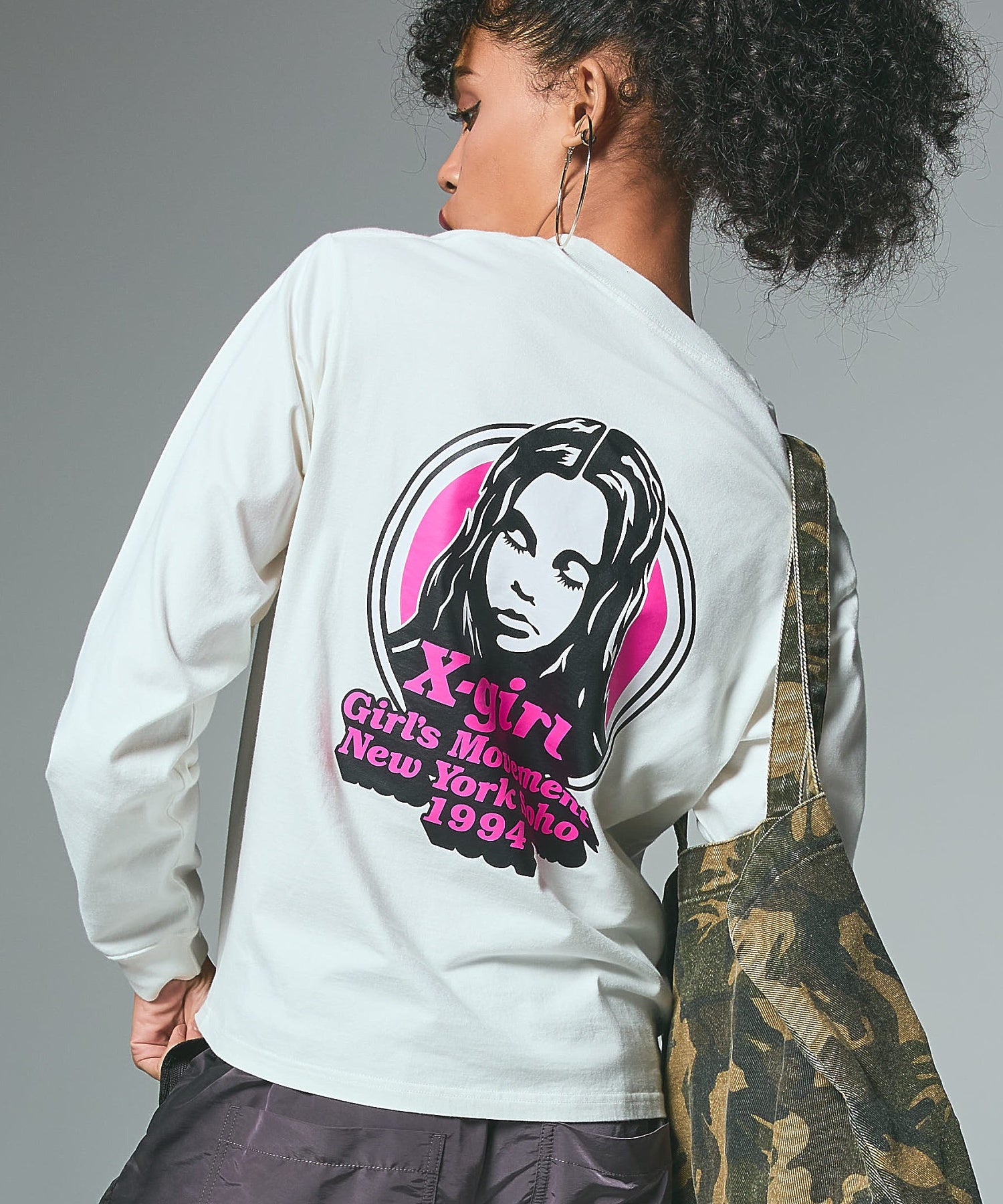 MESSAGE AND FACE CIRCLE LOGO L/S TEE
