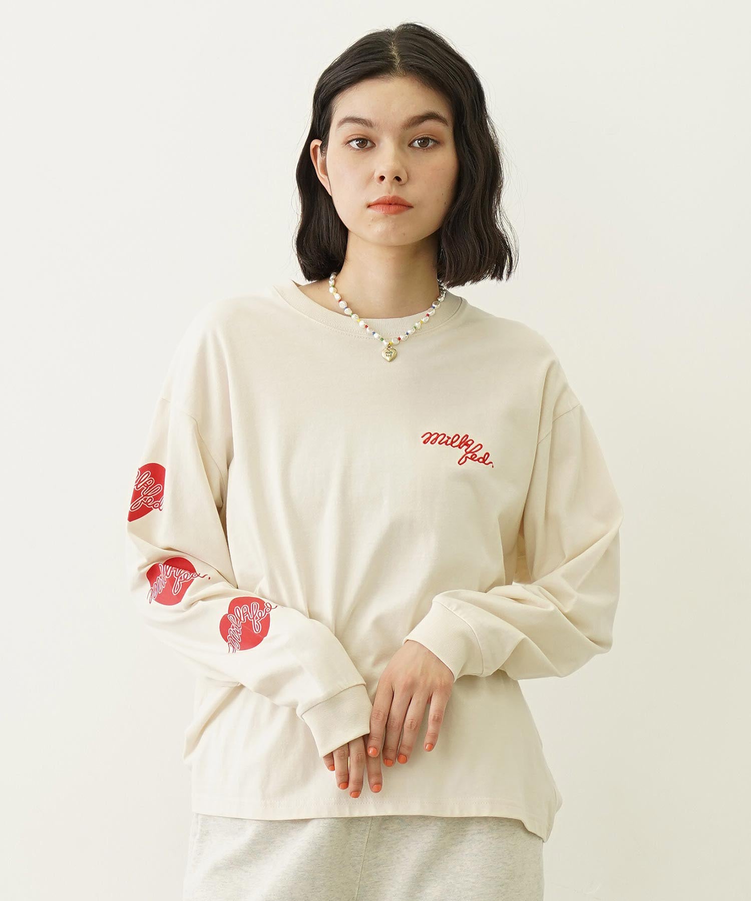 HEART AND PHONE WIDE L/S TEE