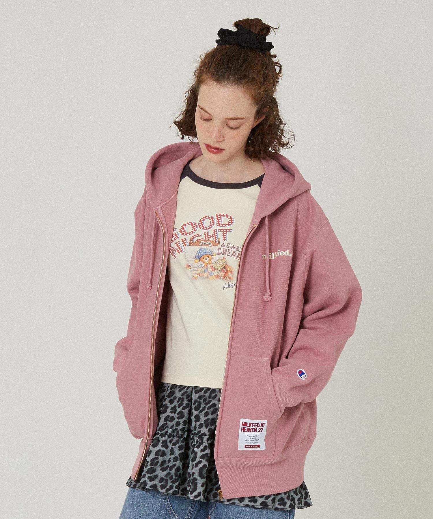 MILKFED.×CHAMPION SWEAT ZIP HOODIE