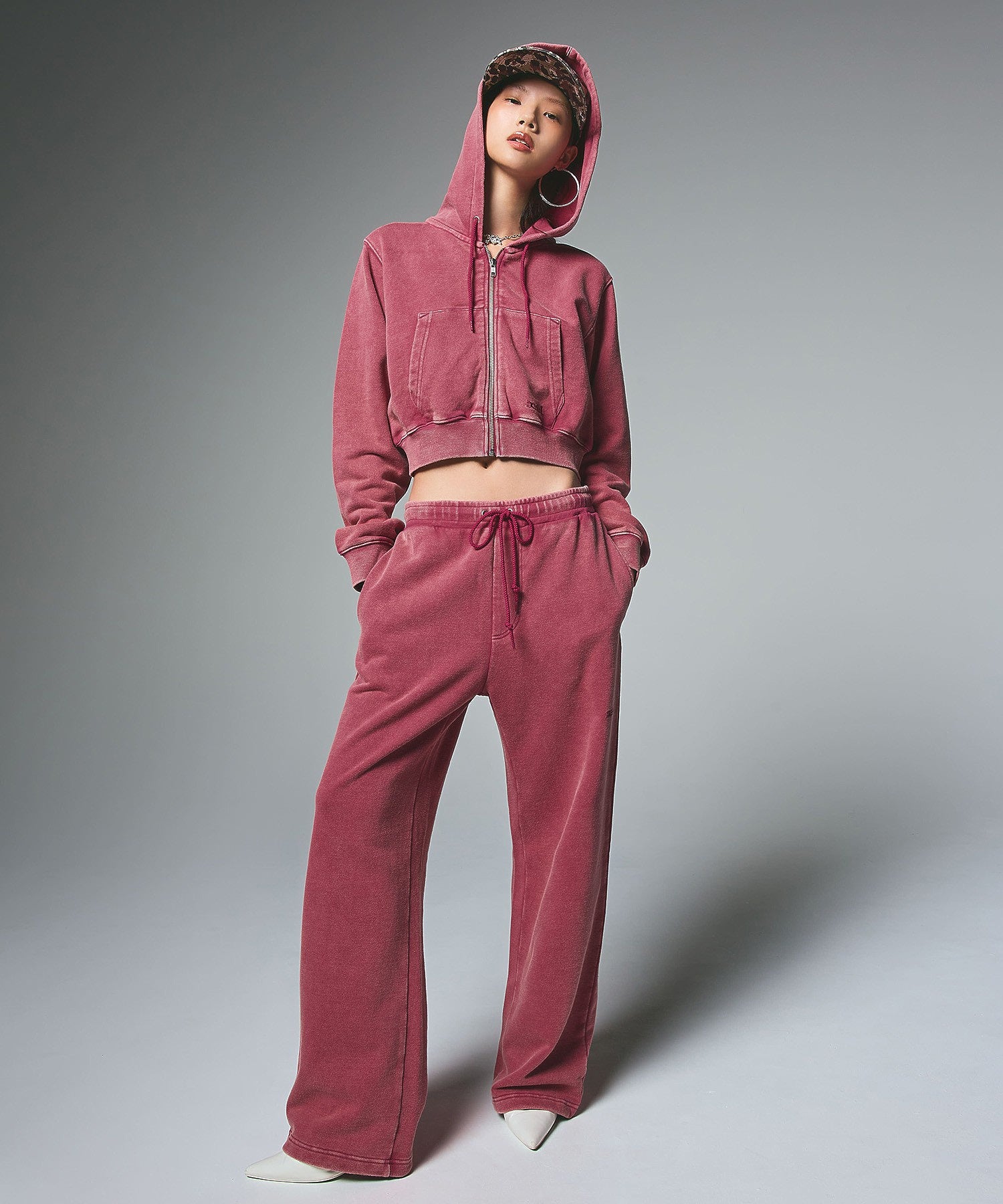 DUSTY COMPACT ZIP UP SWEAT HOODIE