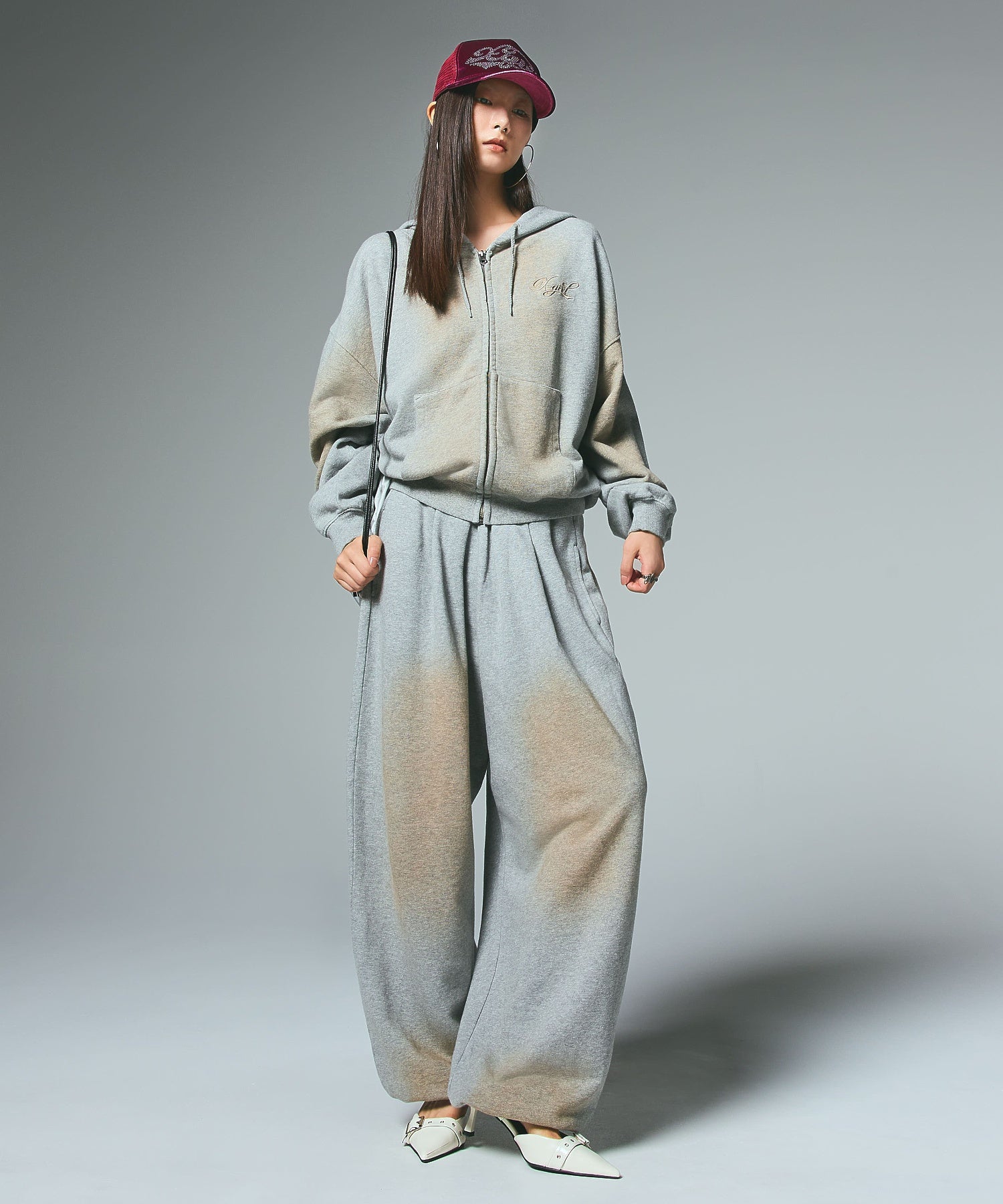 SPRAY PRINT BALLOON SWEAT PANTS