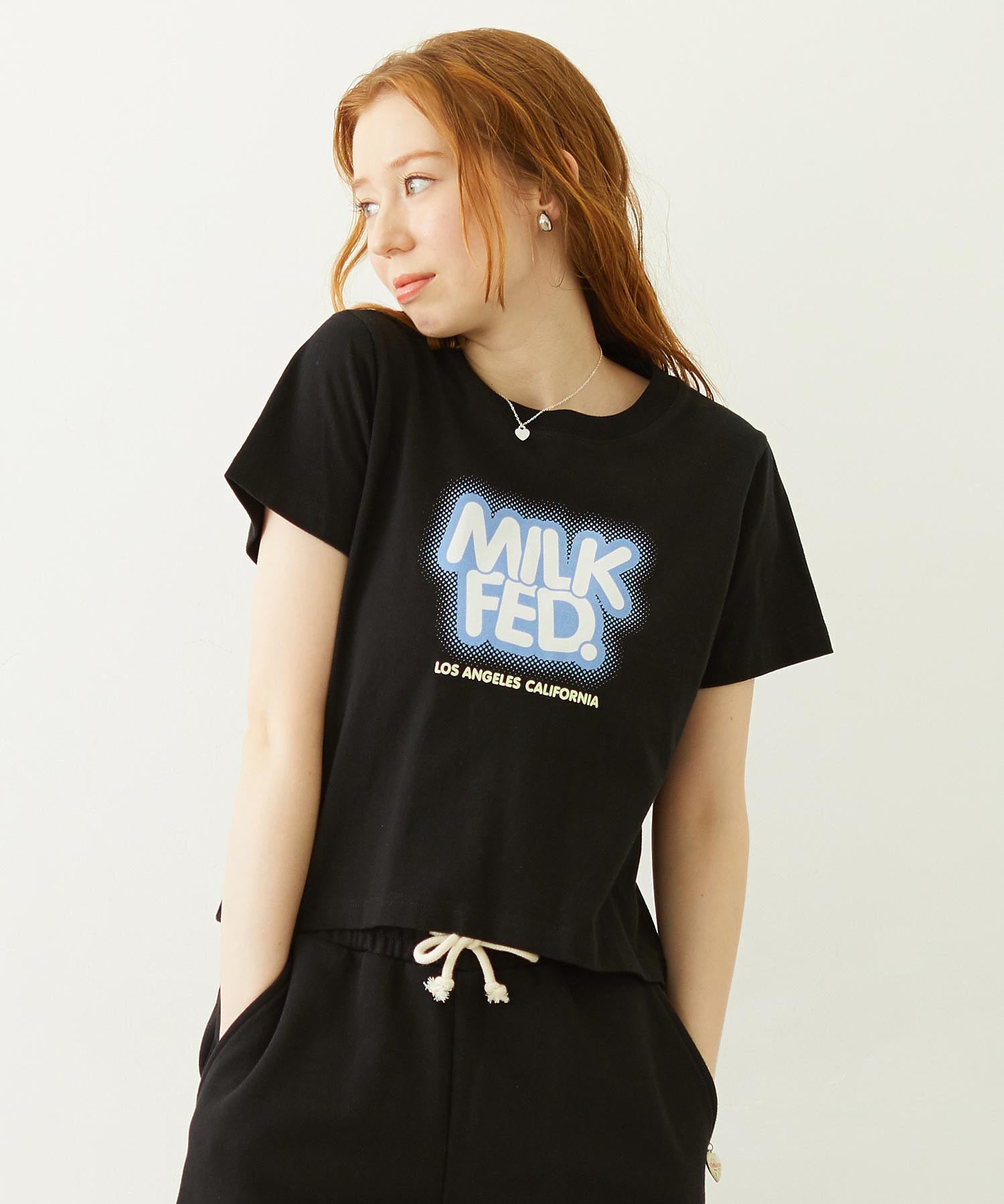 GLITTER HALFTONE LOGO COMPACT S/S TEE