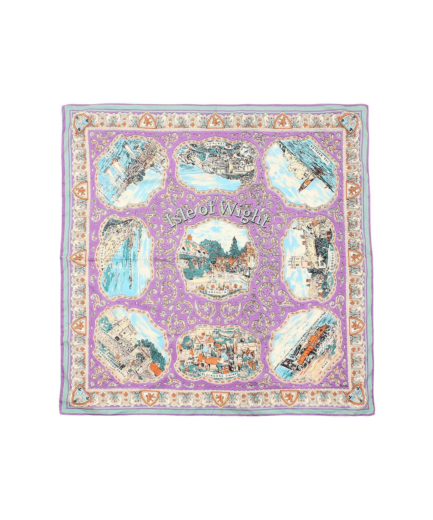 BINDU/Cotton Voile Wight Map Scarf