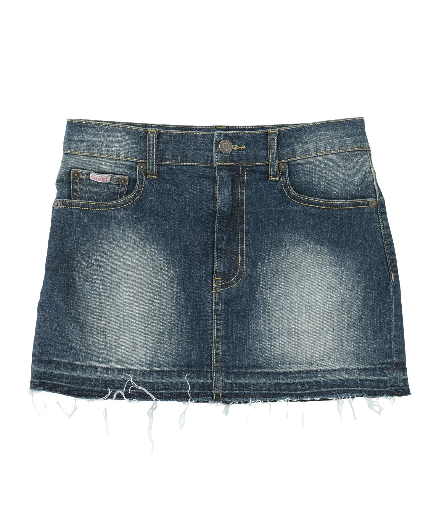 BUTTERFLY POCKET DENIM MINI SKIRT