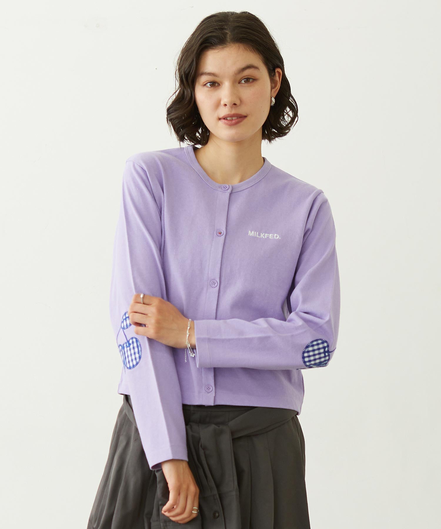 CHERRY ELBOW CARDIGAN
