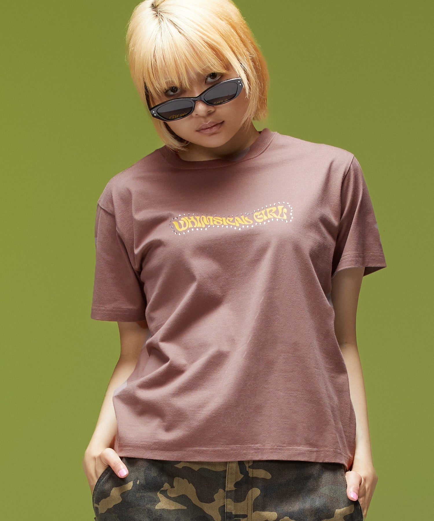 RHINESTONE AND BUTTERFLY LOGO S/S TEE