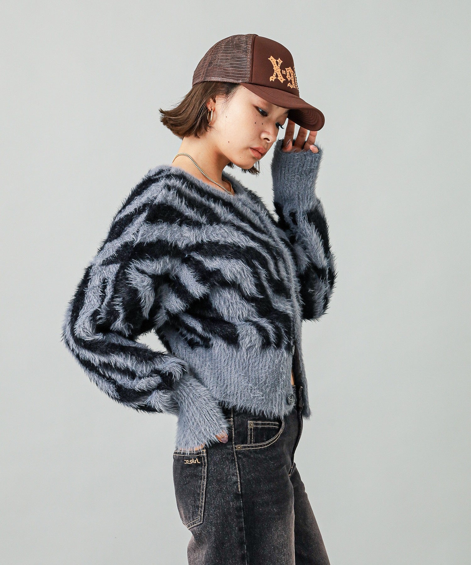 ZEBRA 2WAY KNIT CARDIGAN