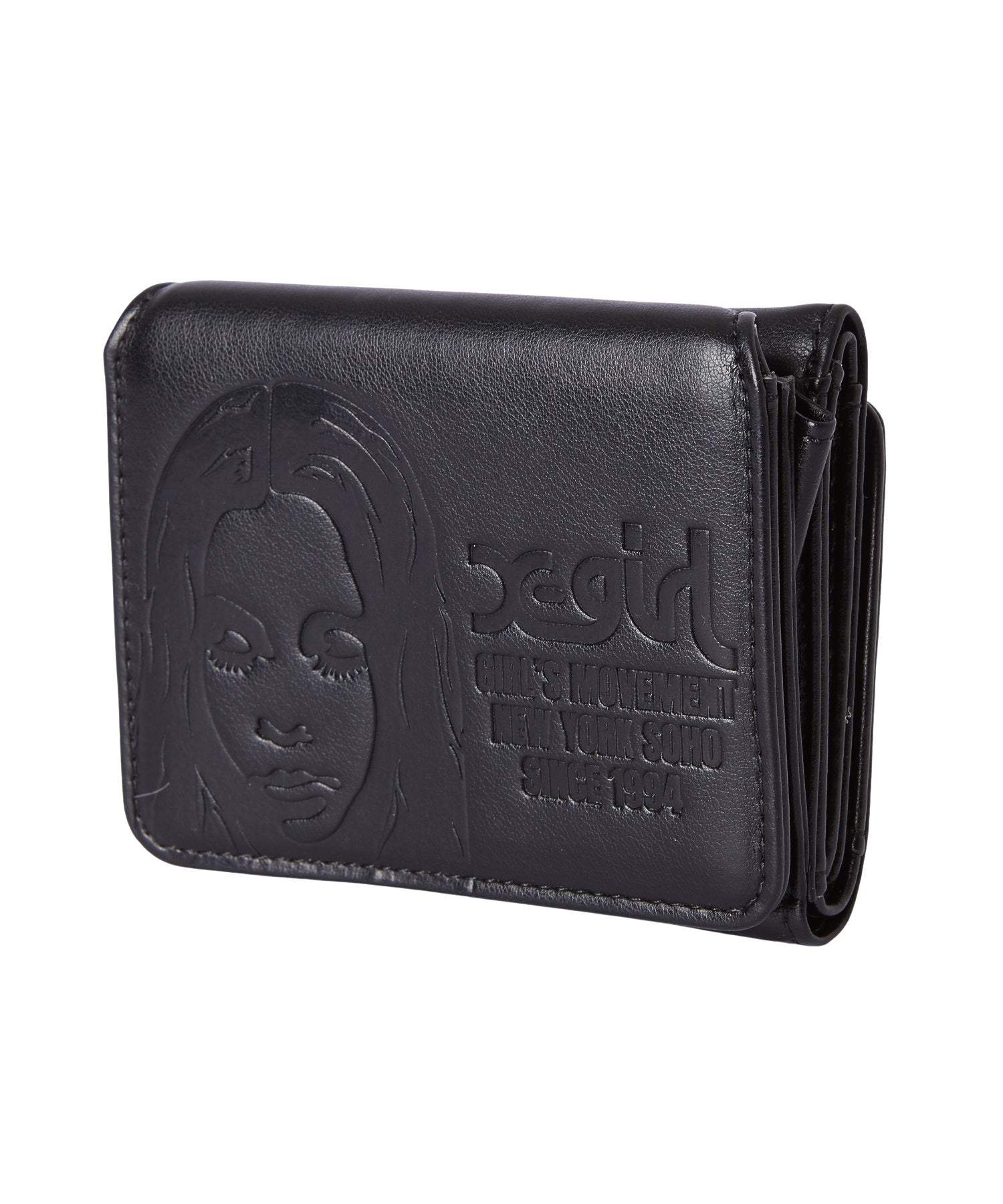 EMBOSSED FACE MINI WALLET