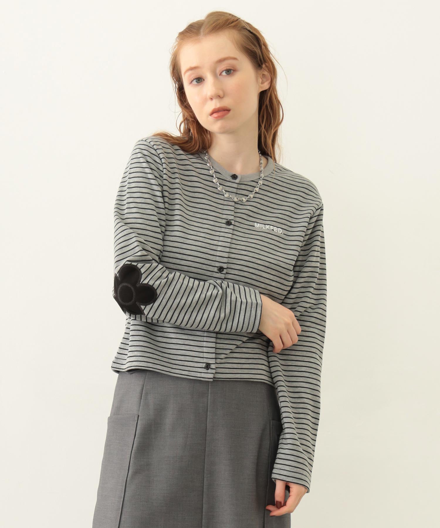 FLOWER ELBOW CARDIGAN