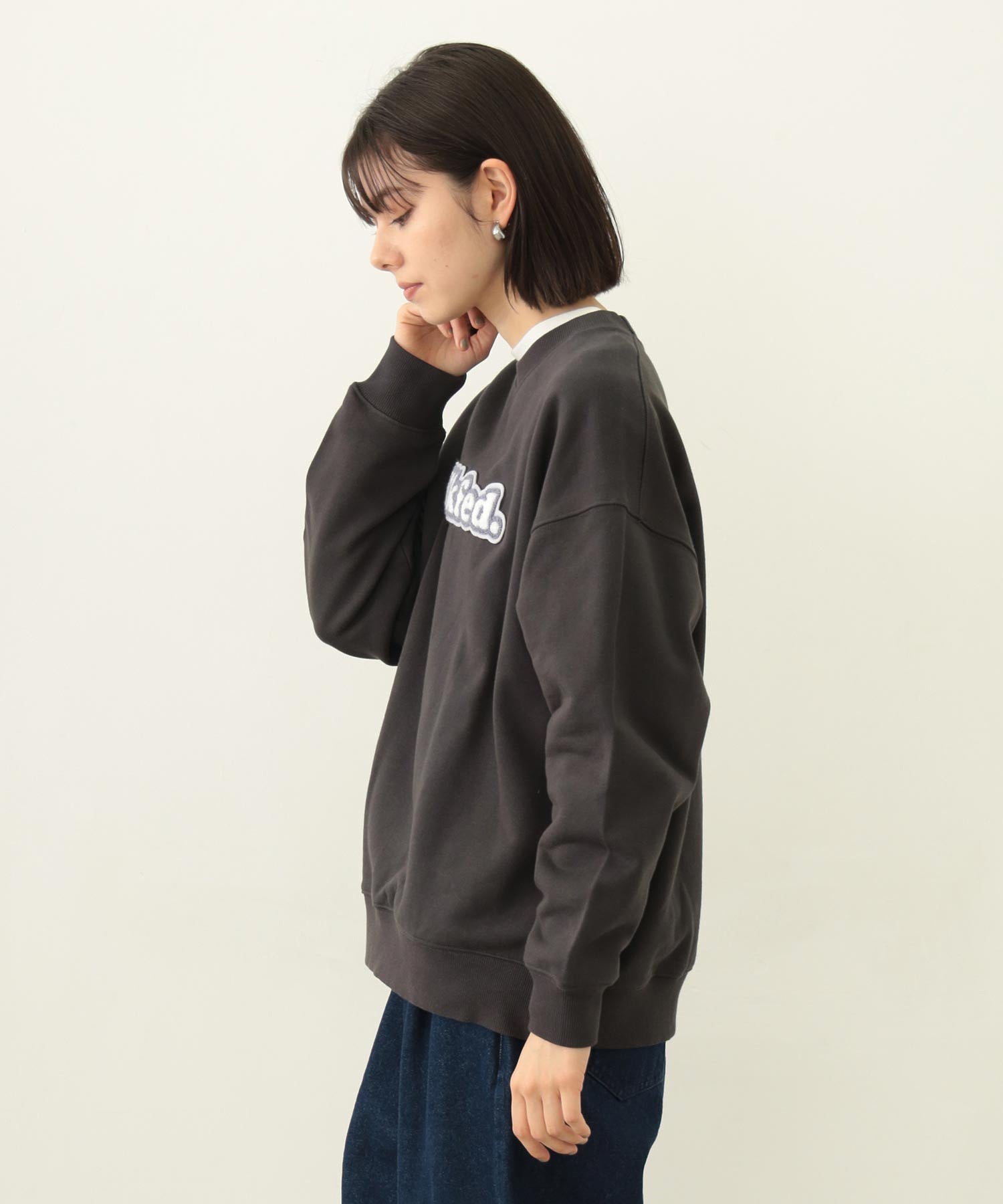 COOPER LOGO WIDE CREW SWEAT TOP