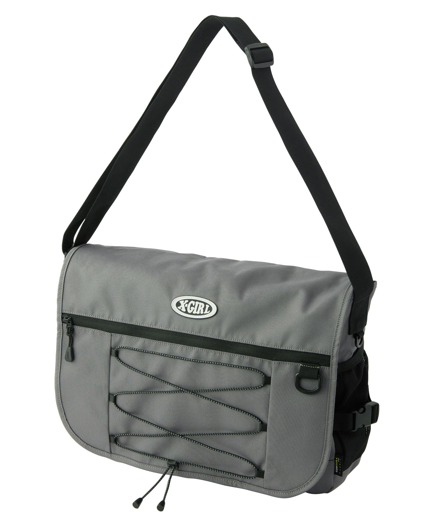 OVAL LOGO BUNGEE CORD MESSENGER BAG