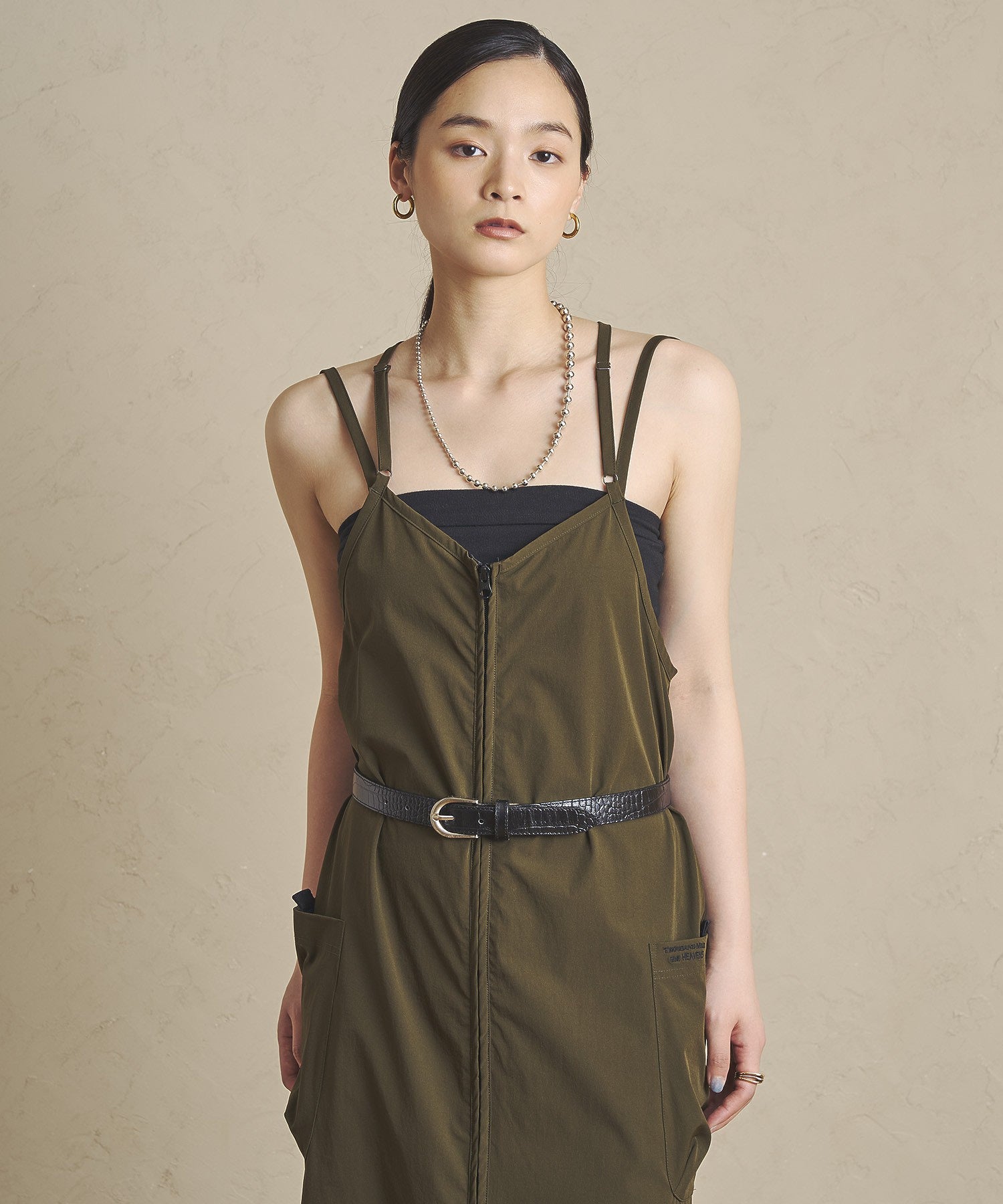 THOUSAND MILExGENE HEAVENS/BACK CROSS NALLOW STRAP DRESS