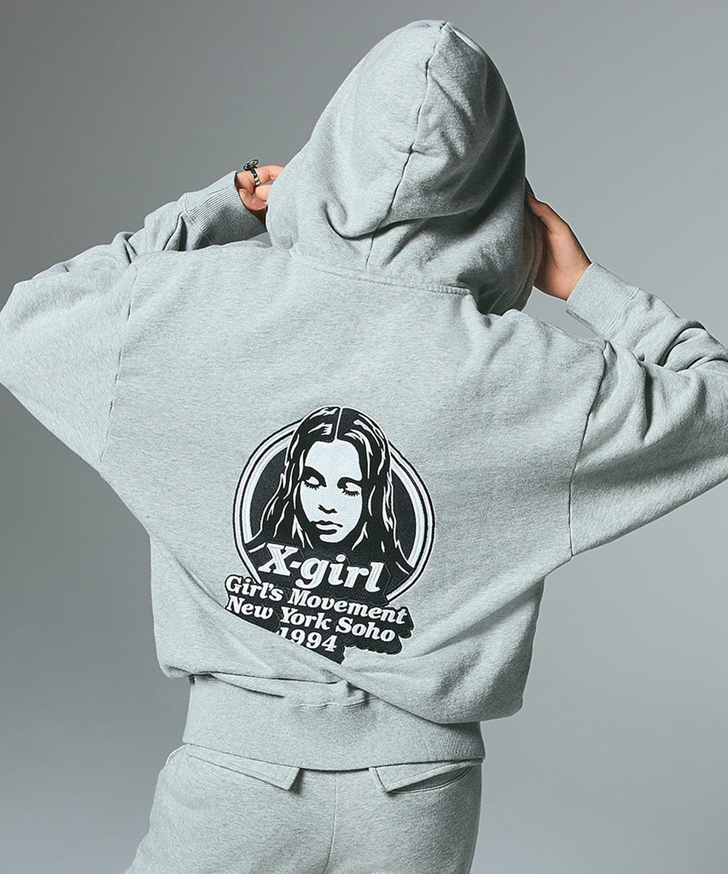 MESSAGE AND FACE ZIP UP SWEAT HOODIE