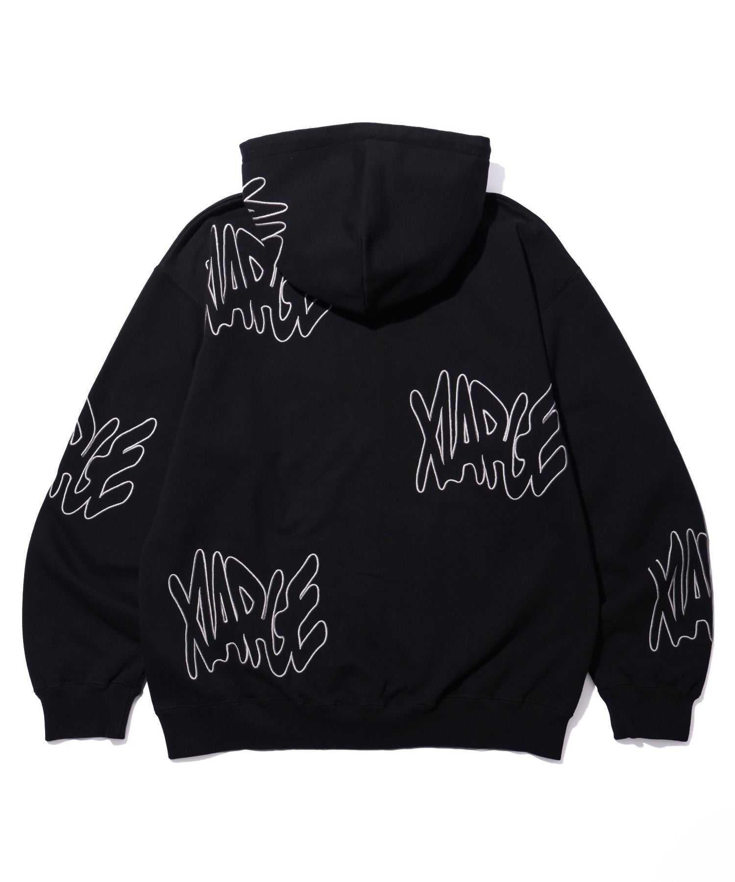 ALLOVER LOGO ZIP HOODED SWEATSHIRT