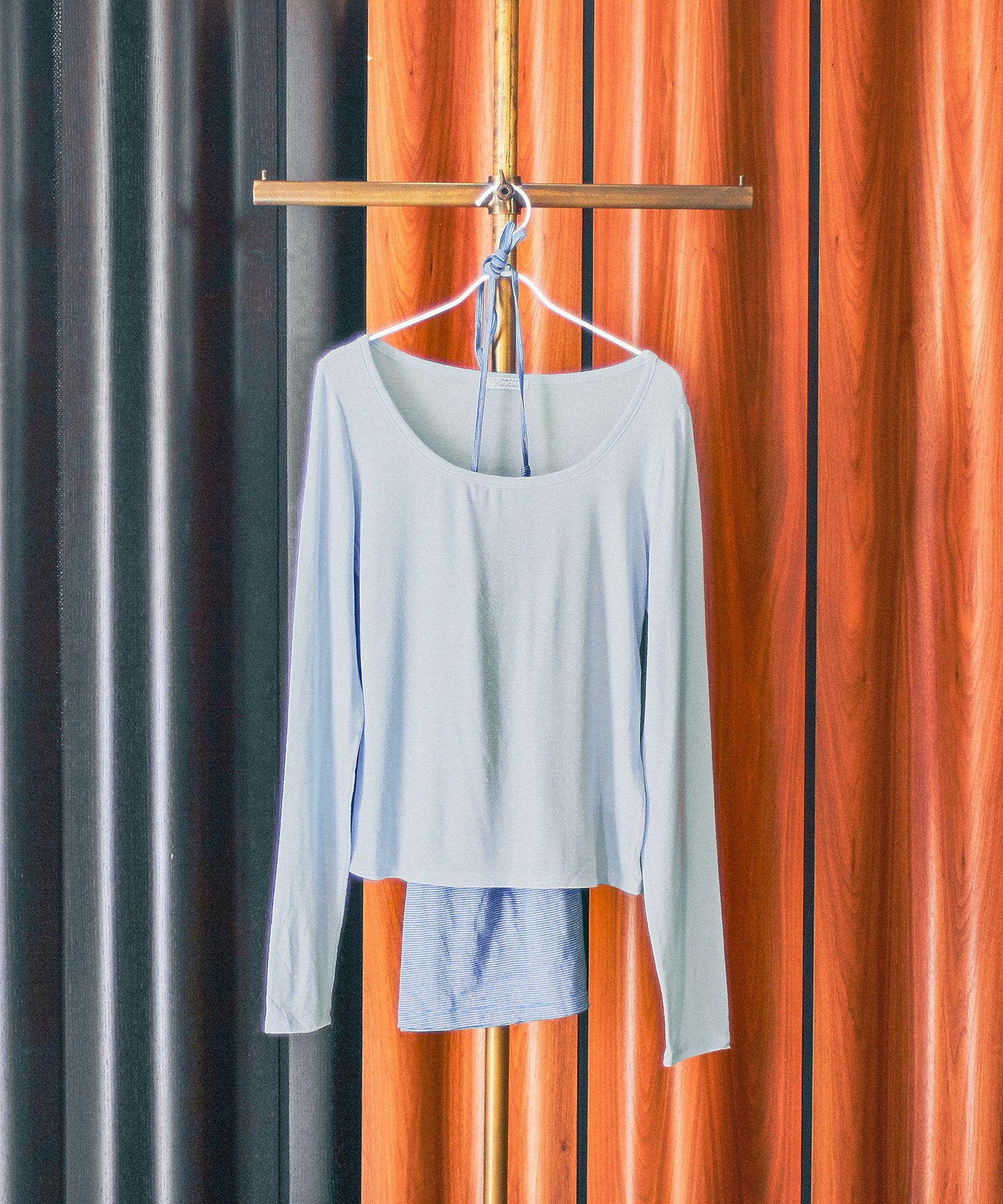 PISCESS/LAYERD HELTER LONG SLEEVE TOP