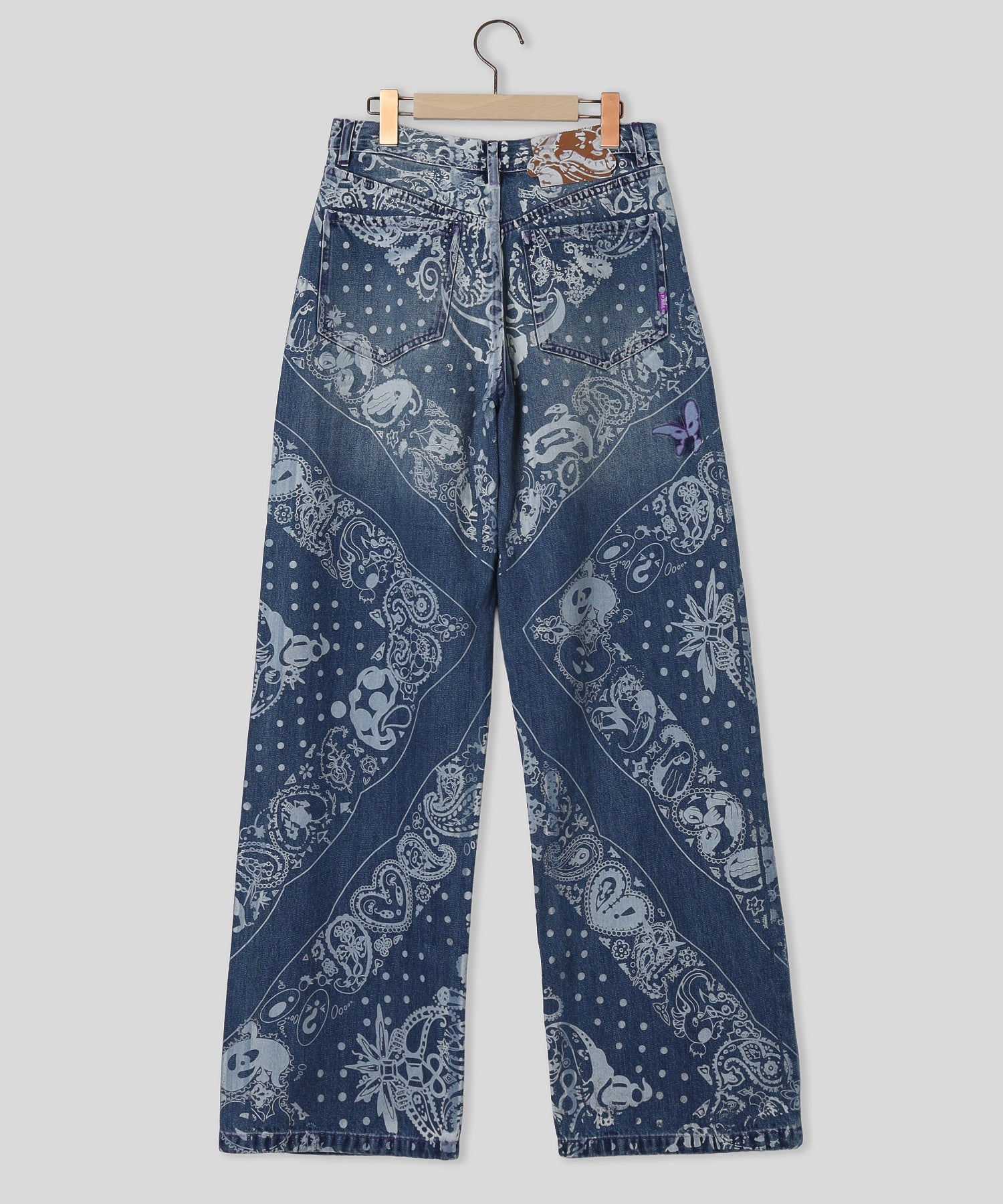PERKS AND MINI/パークスアンドミニ/COCO BANDANA OVER PRINT JEANS 80104