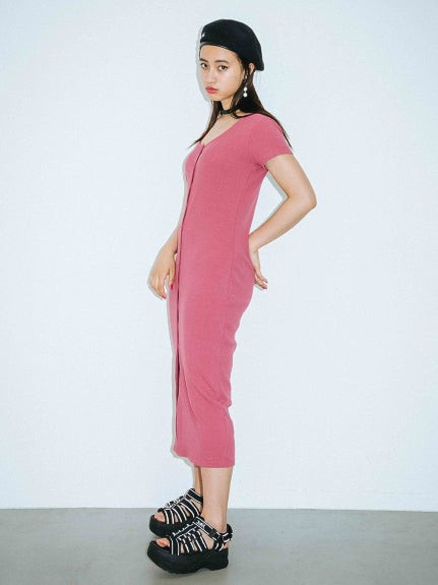 AIRLY RIB DRESS X-girl