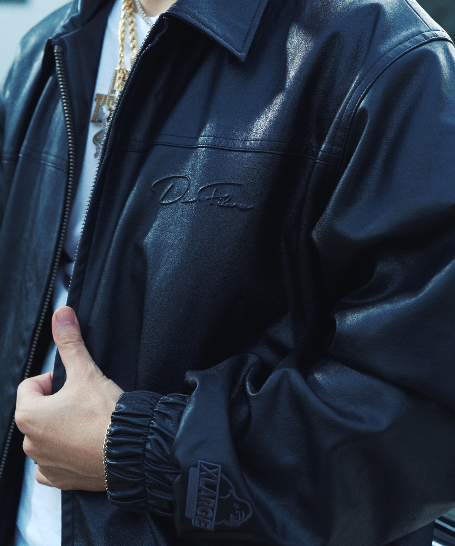 XLARGE×DexFilmz FAUX LEATHER JACKET