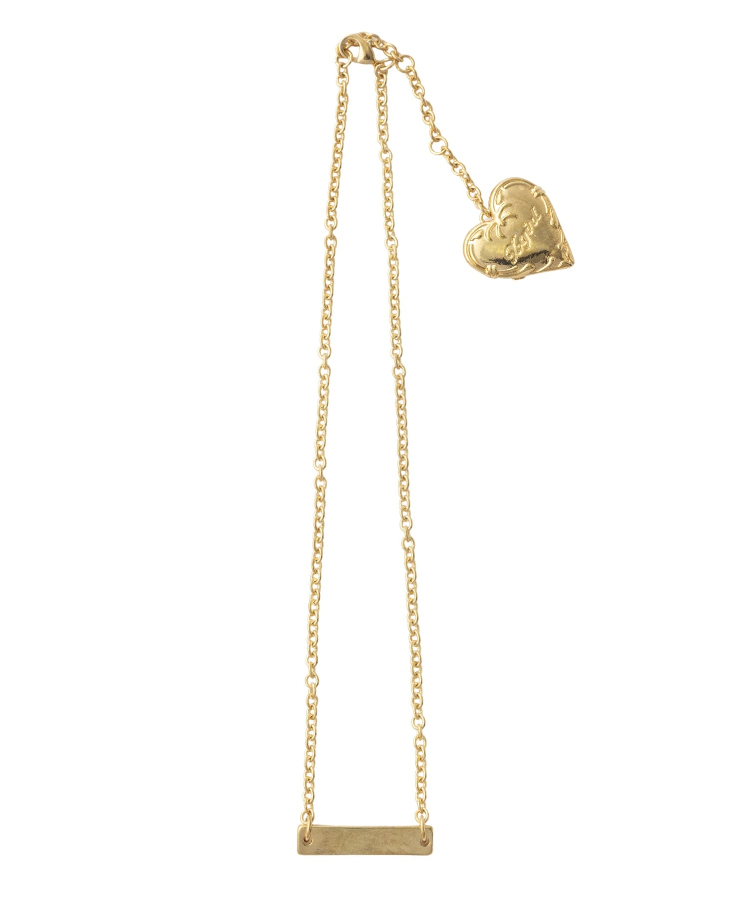 2WAY PLATE AND HEART NECKLACE