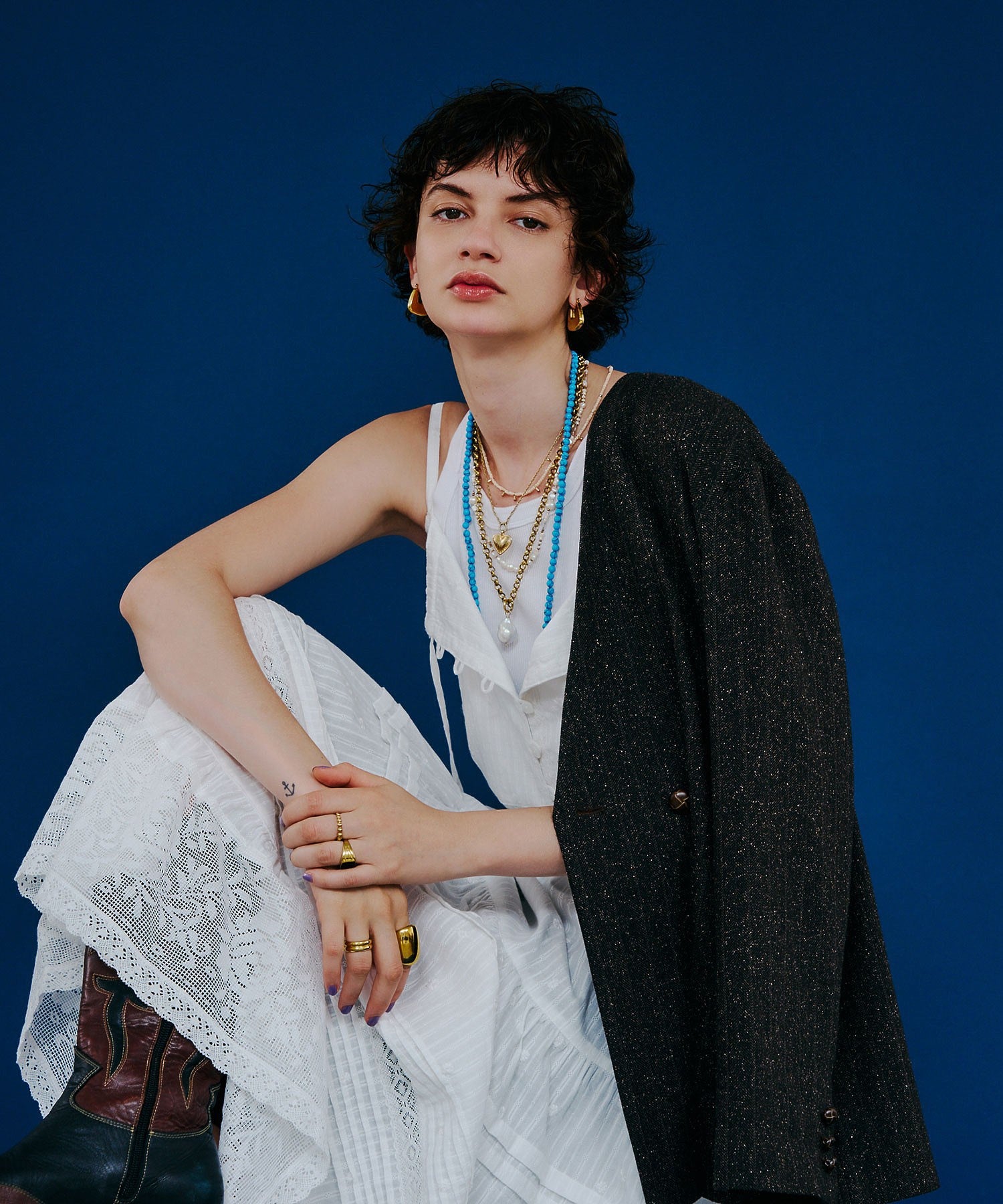 mag.by c/COTTON LACE CAMISOLE DRESS