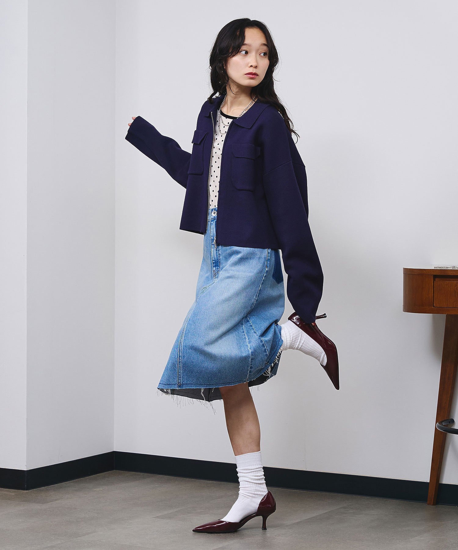 model:161cm 着用サイズ:M