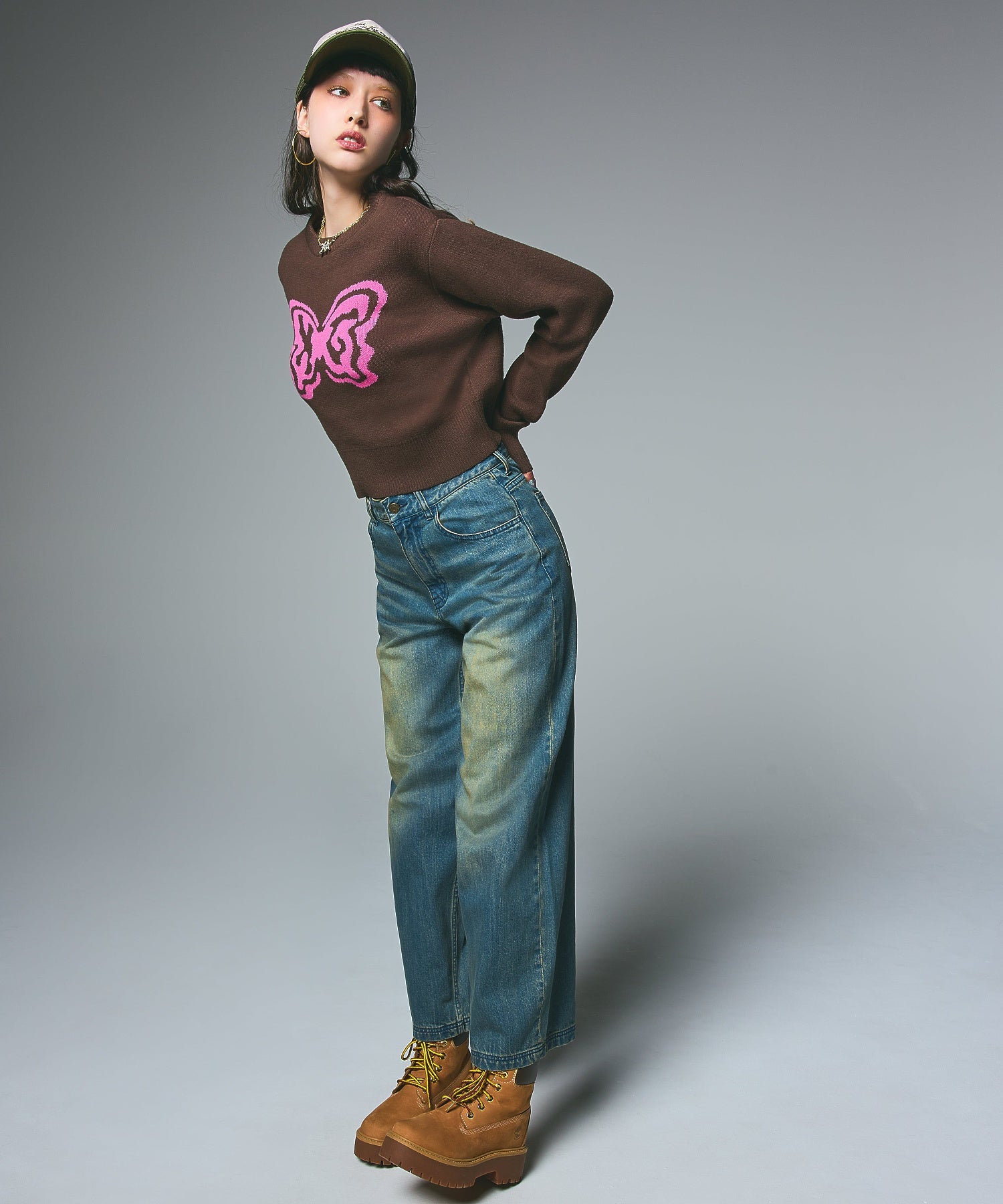 BUTTERFLY XG LOGO COMPACT KNIT TOP