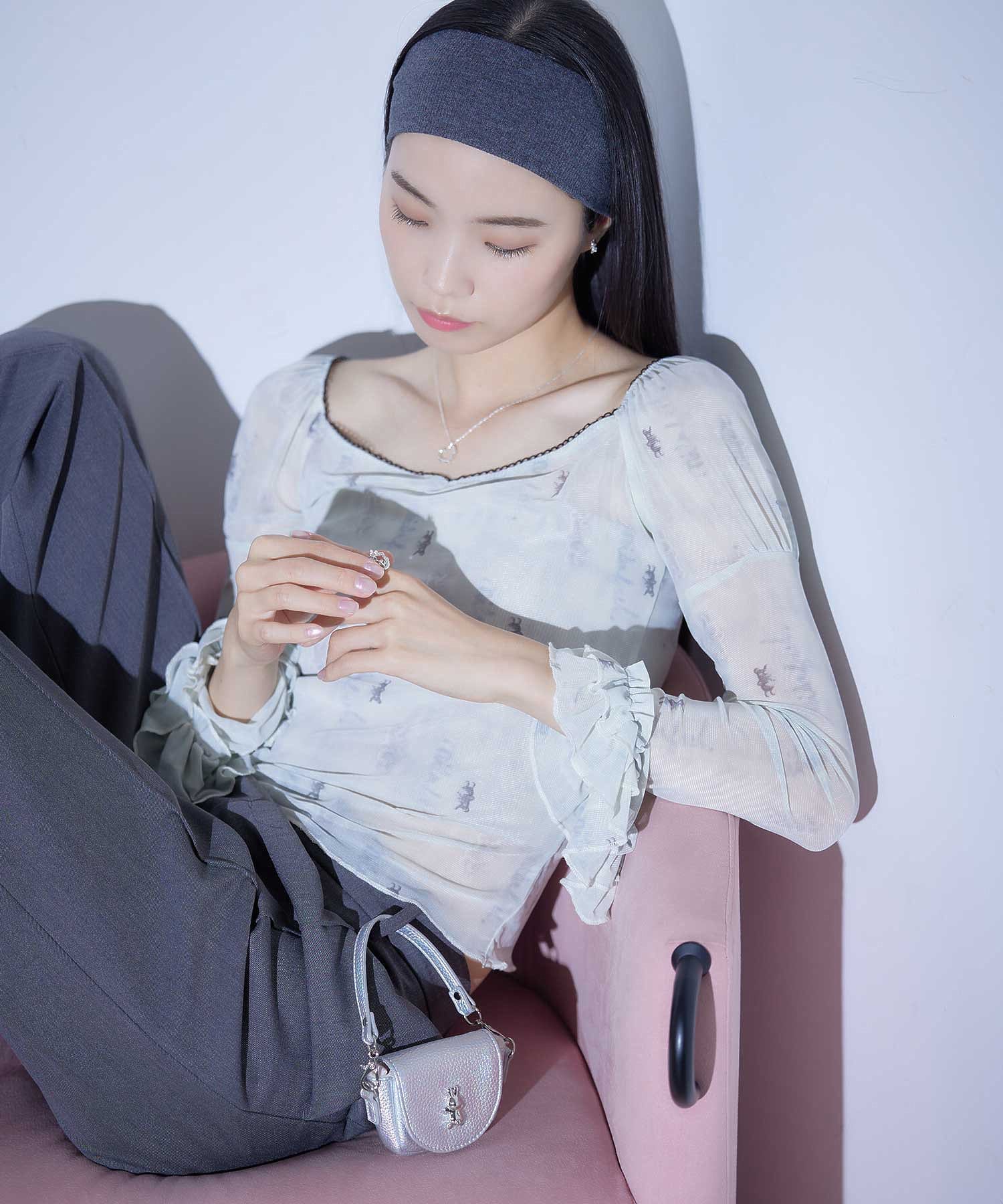 MILKFED. × LANIE USAGI MESHED TOP