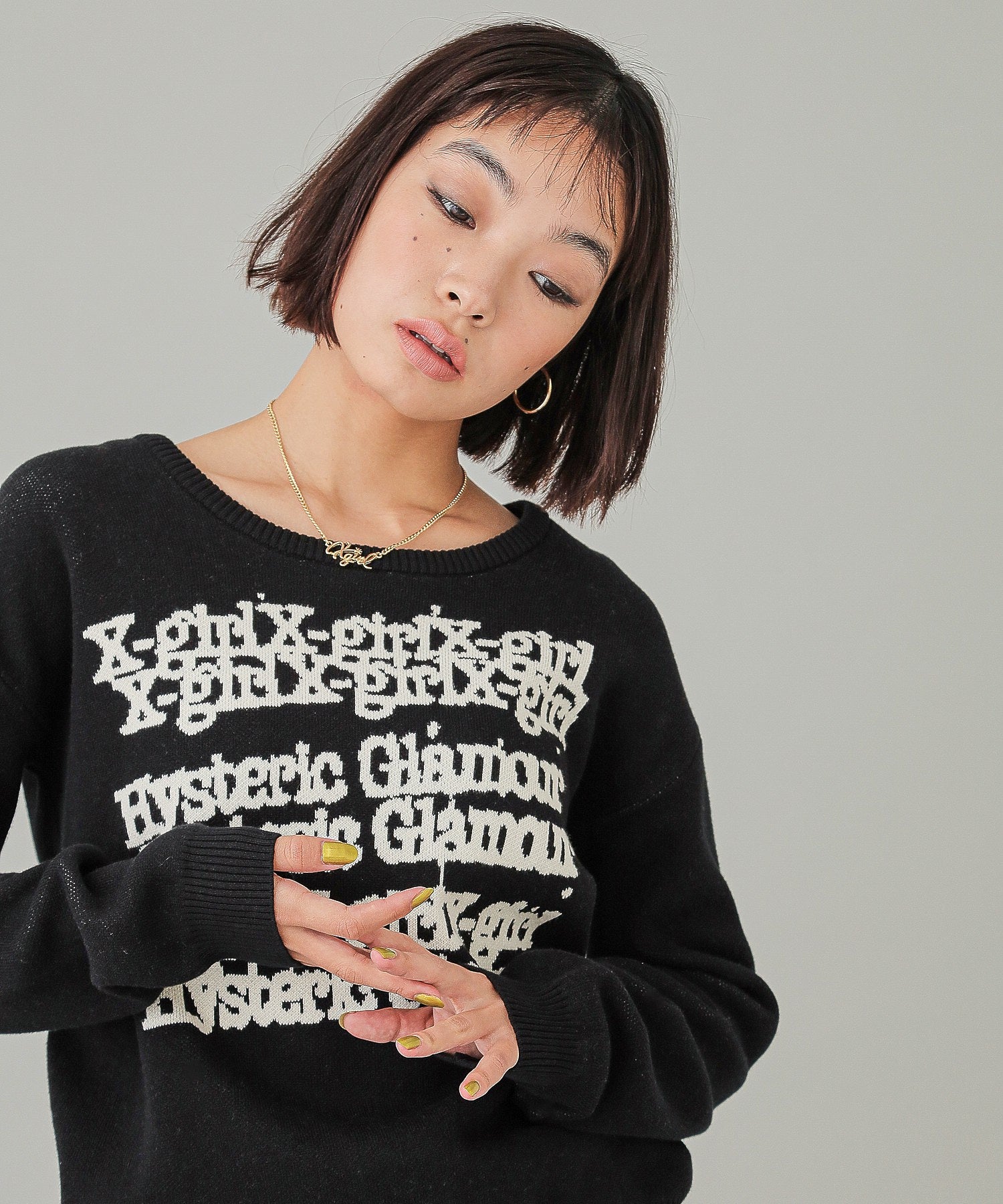 X-girl x HYSTERIC GLAMOUR KNIT TOP