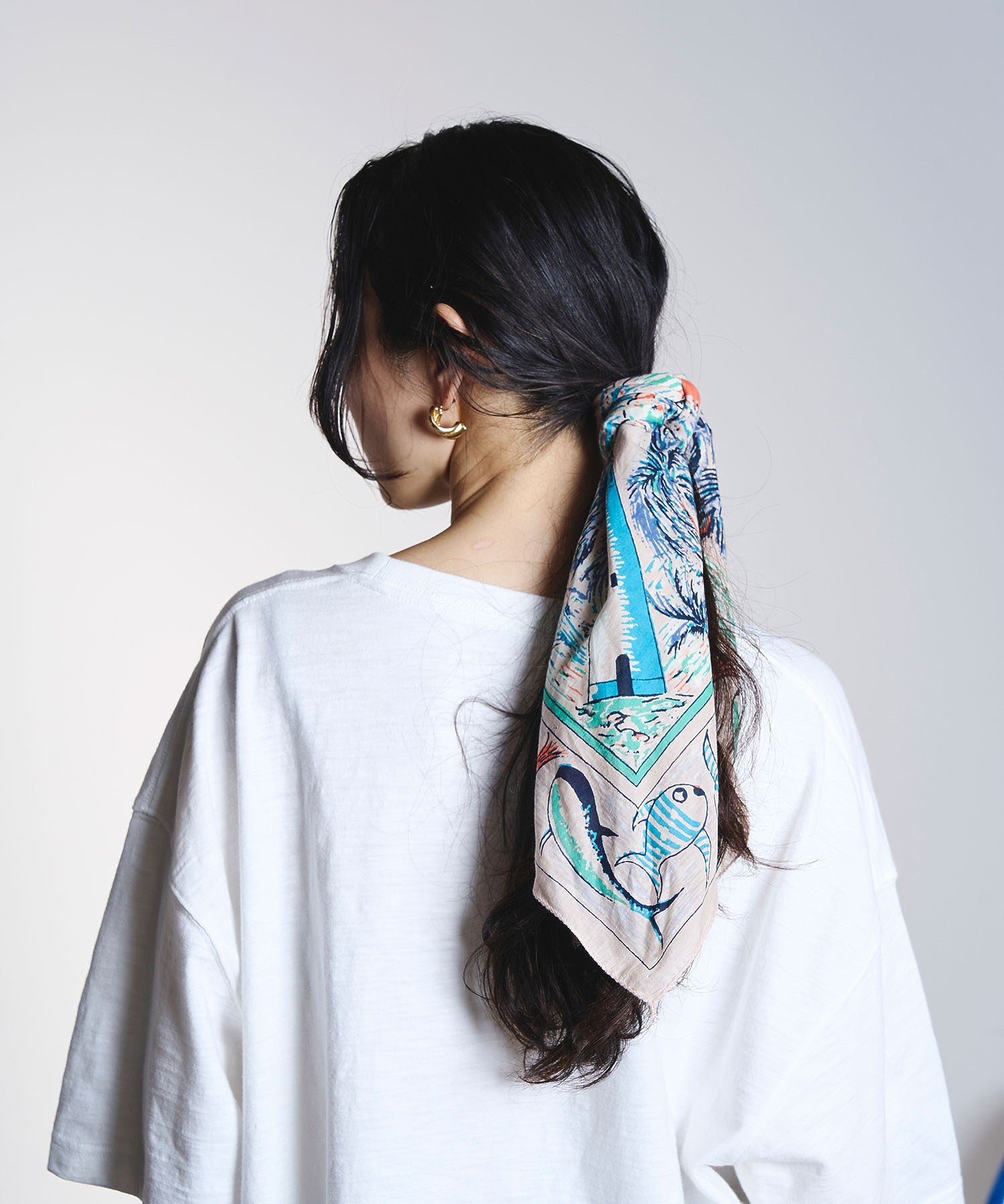 BINDU/ACAPULCO 64㎝ MAP SCARF