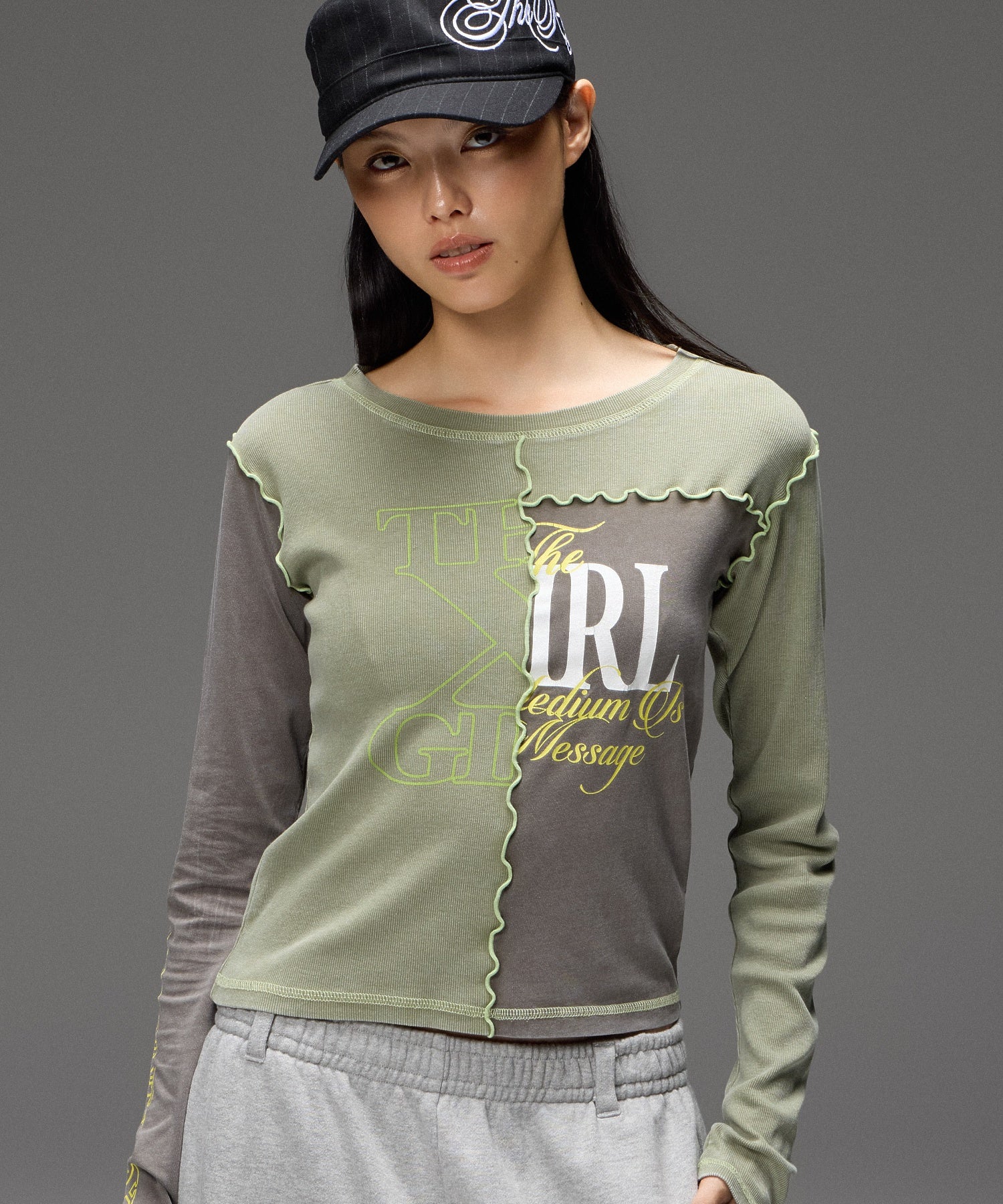 FADED REMAKE STYLE L/S COMPACT TOP