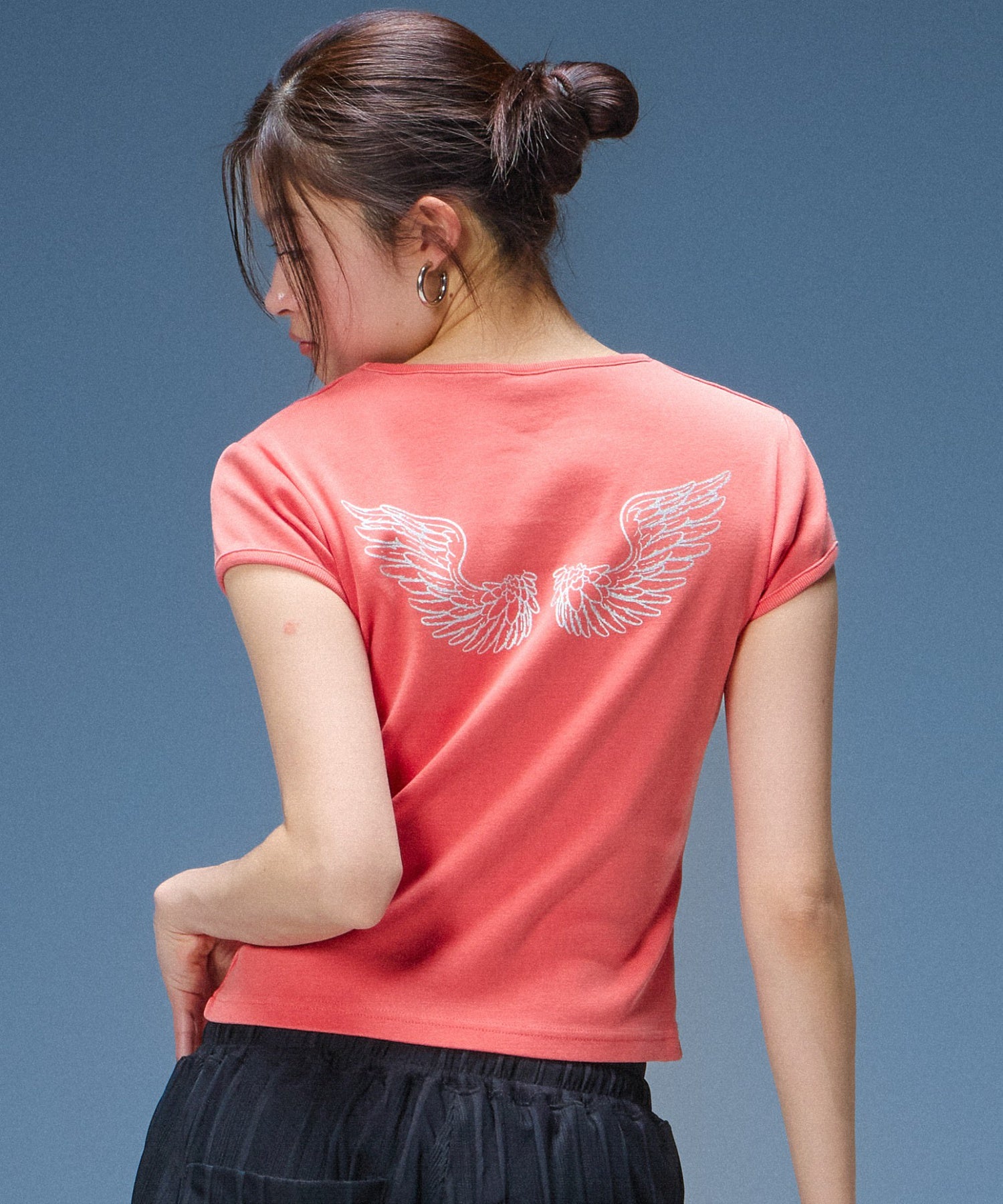 FADED ANGEL WING S/S BABY TEE