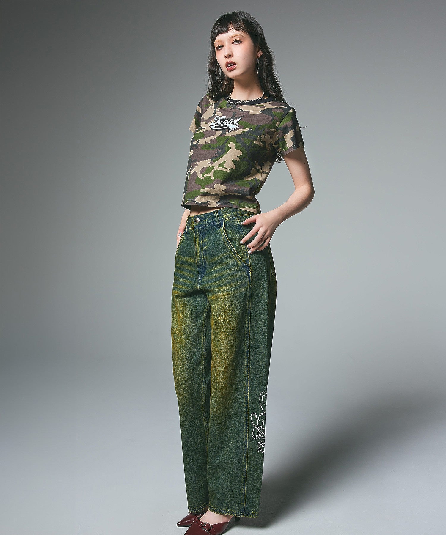 CURSIVE LOGO CAMO S/S BABY TEE
