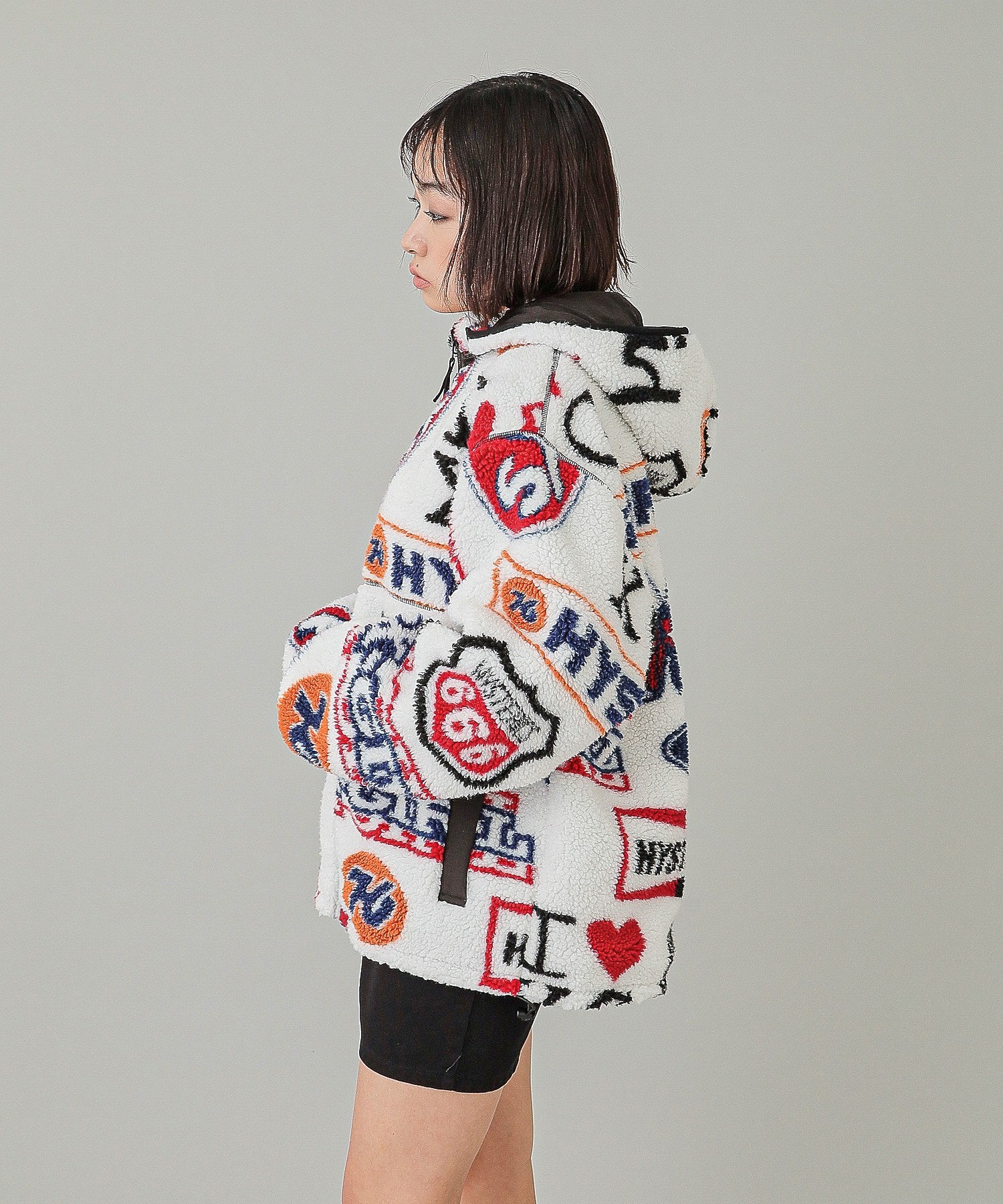 X-girl x HYSTERIC GLAMOUR REVERSIBLE BOA JACKET