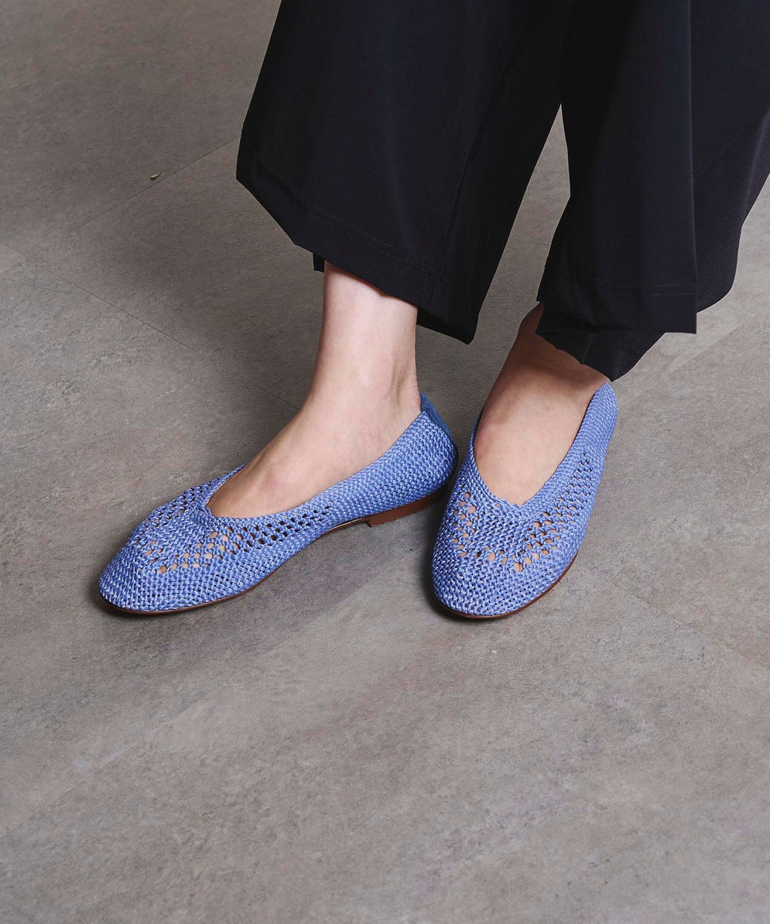 【ROSE BUD別注】Bertuchi x GENE HEAVENS MESH FLAT SHOES