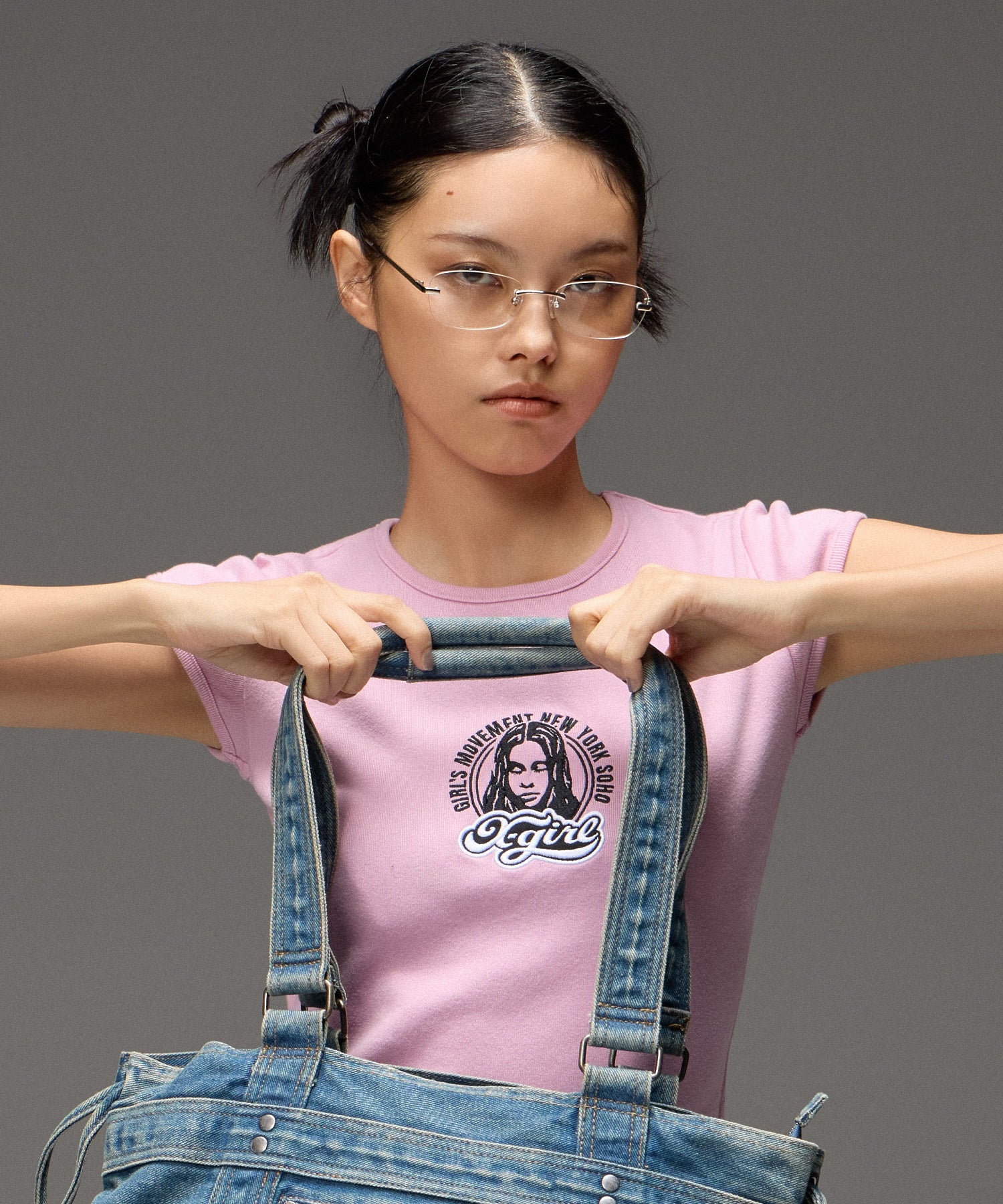 FACE AND LOGO PATCH S/S BABY TEE
