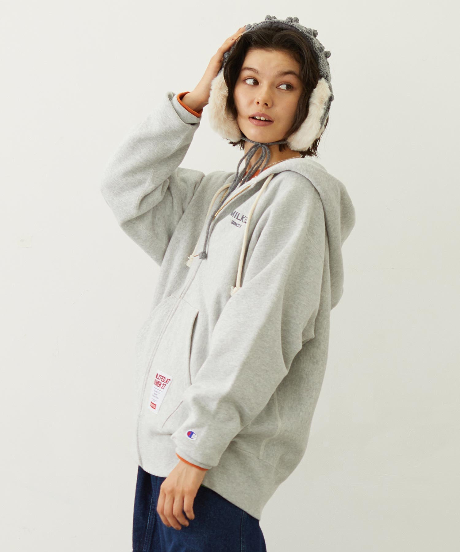 MILKFED. × CHAMPION SWEAT ZIP HOODIE