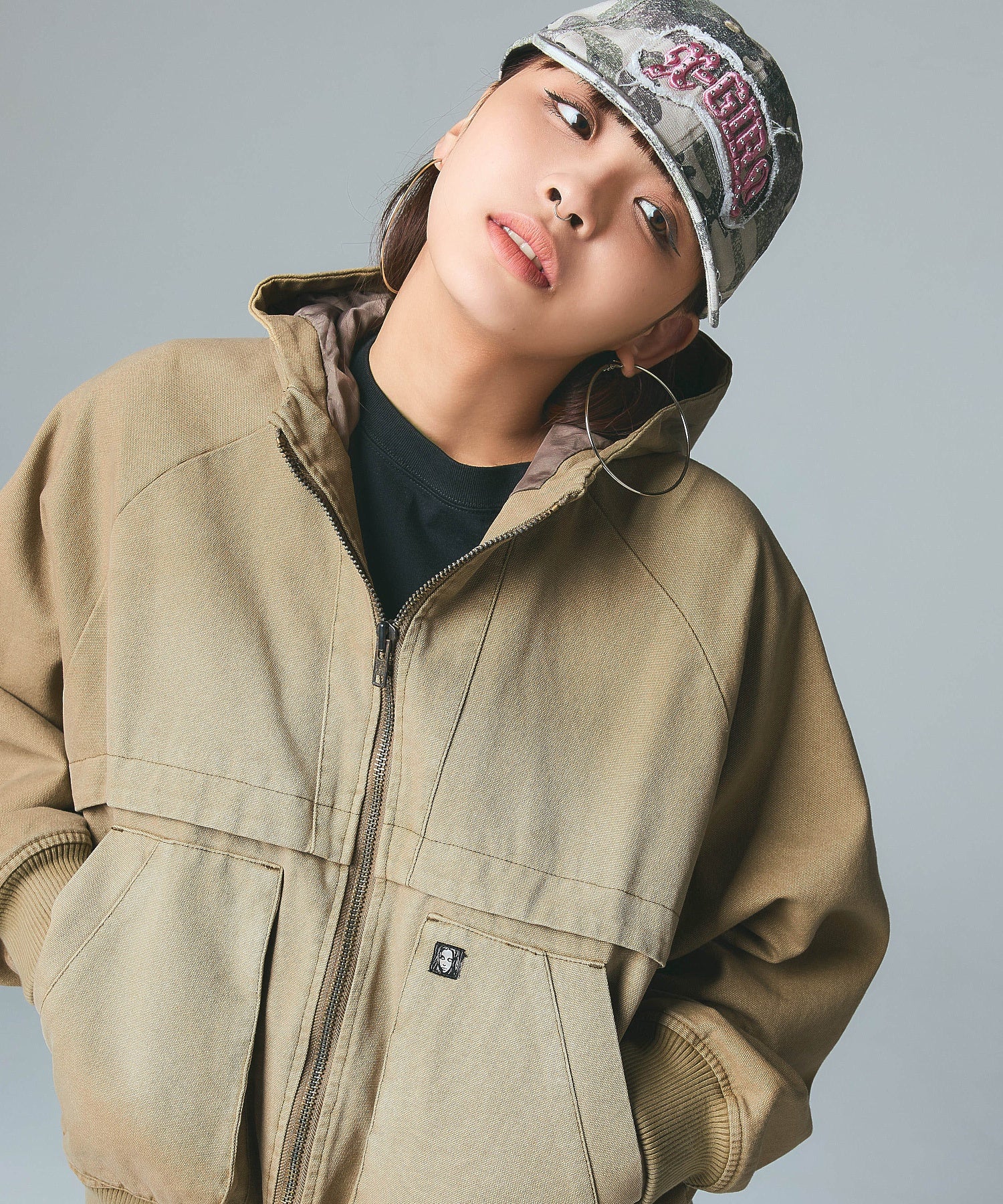 STUDDED LOGO PATCH 6PANEL CAP