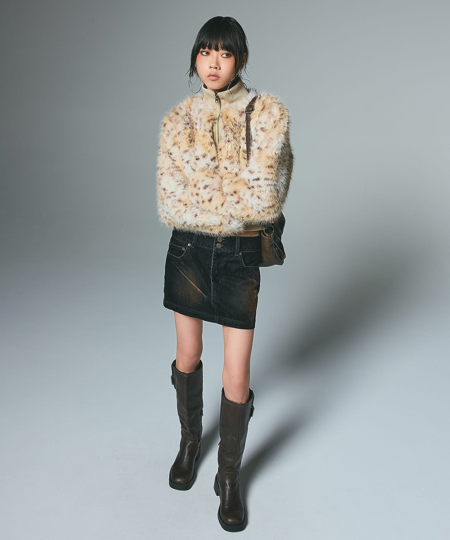 FAUX FUR COMPACT JACKET