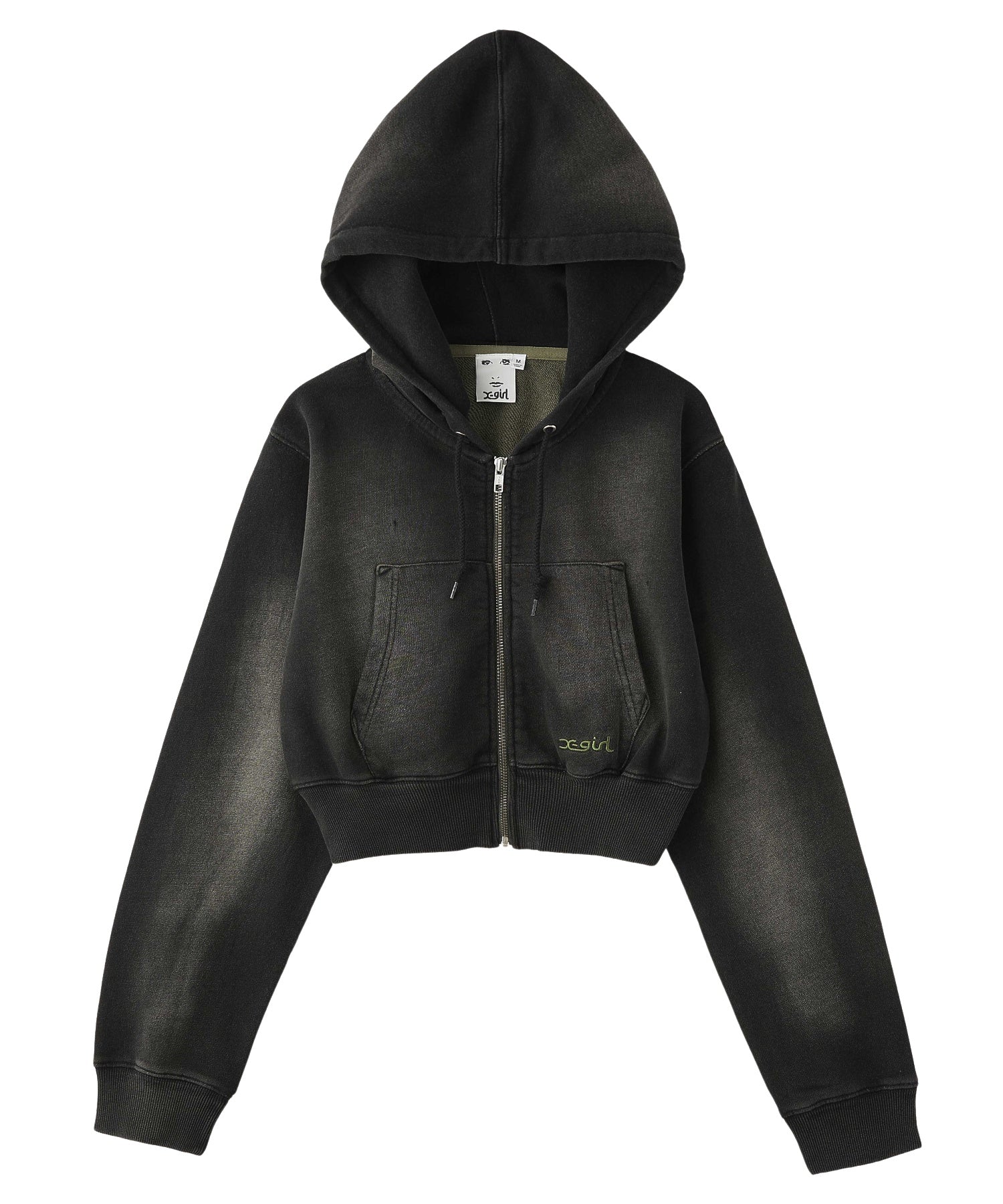 FADED COMPACT L/S ZIP UP HOODIE
